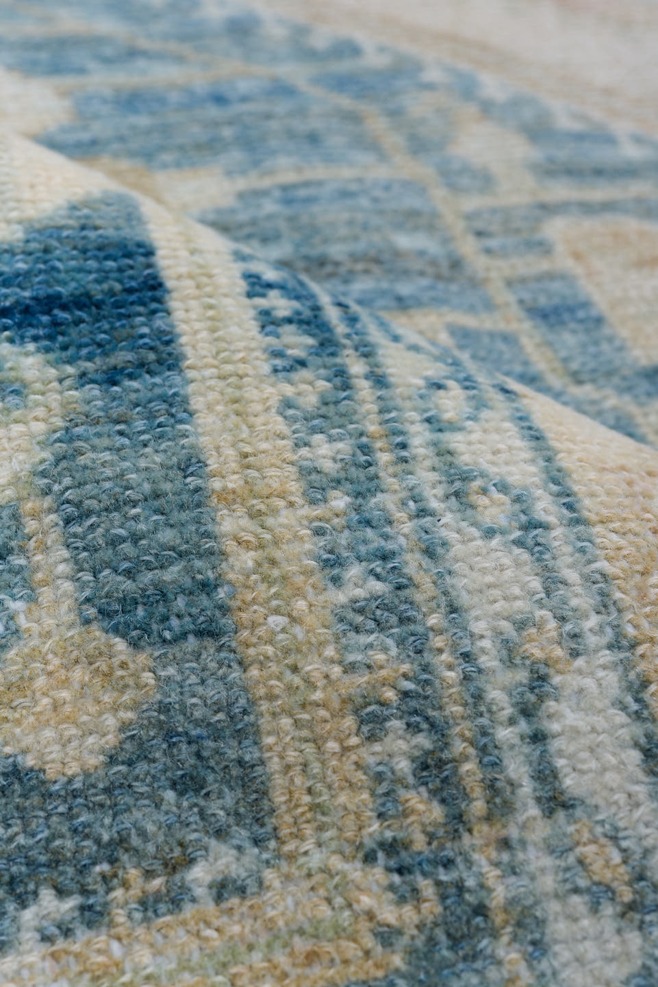 3' x 6' one-of-a-kind handmade antique Malayer small size rug. Color palette: ivory, sky blue, charcoal, beige, taupe