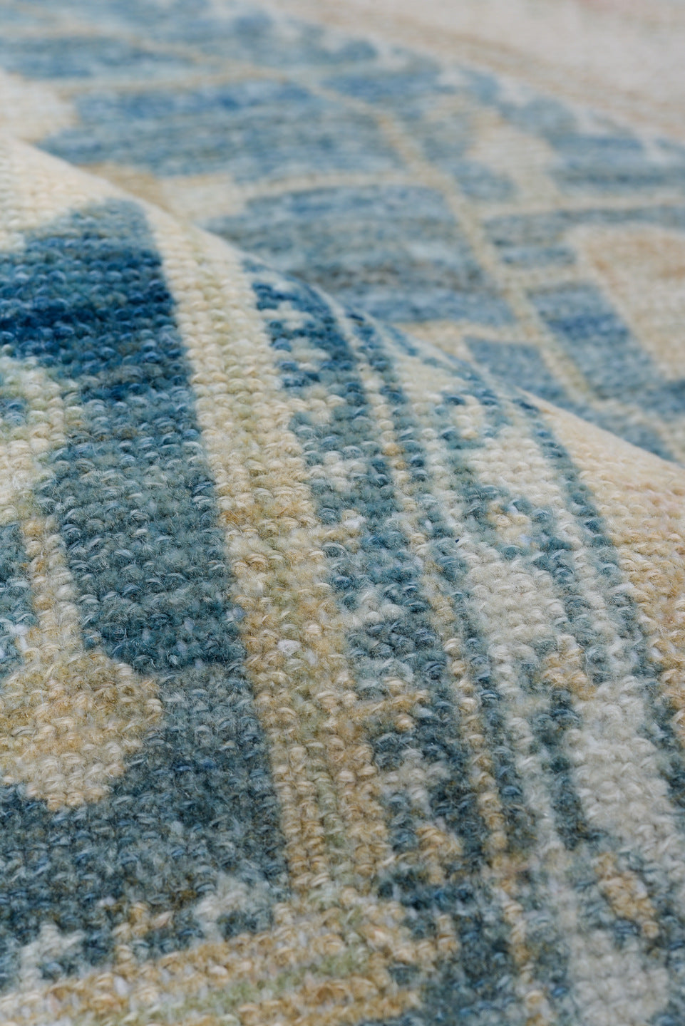 3' x 6' one-of-a-kind handmade antique Malayer small size rug. Color palette: ivory, sky blue, charcoal, beige, taupe