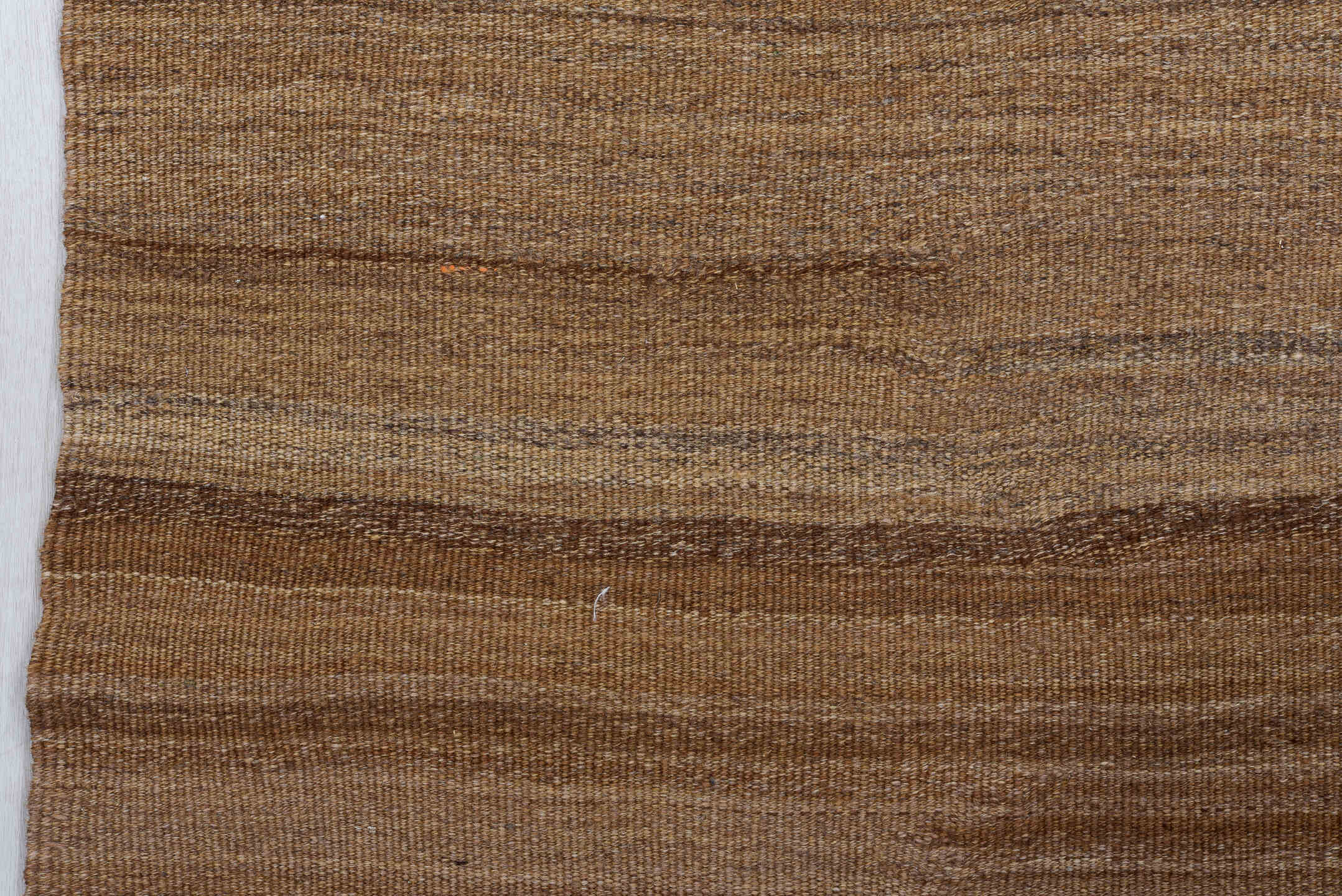 2' x 10' one-of-a-kind handmade vintage Kilim runner rug. Color palette: brown, pink