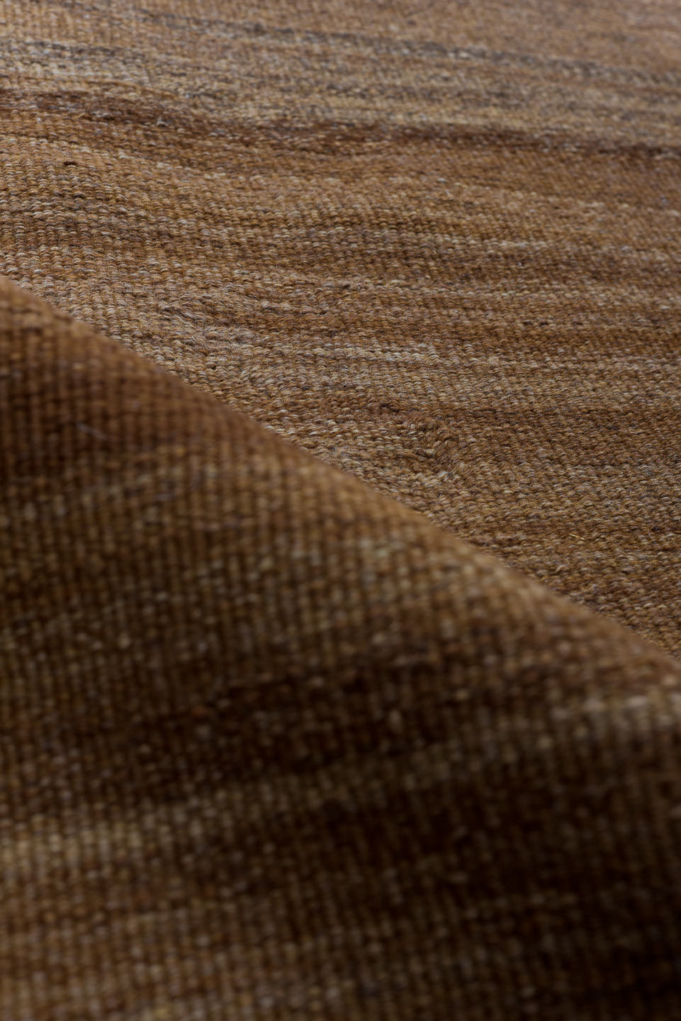 2' x 10' one-of-a-kind handmade vintage Kilim runner rug. Color palette: brown, camel, taupe, ivory, beige, gray