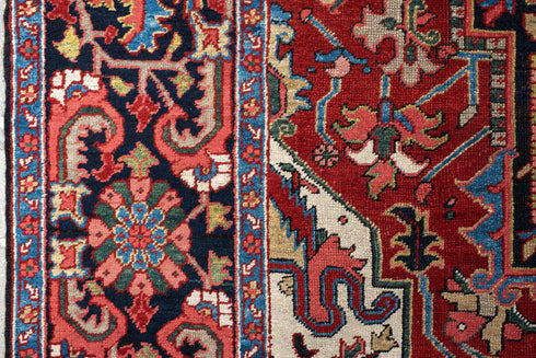 Antique Heriz Area Rug (9' x 12')