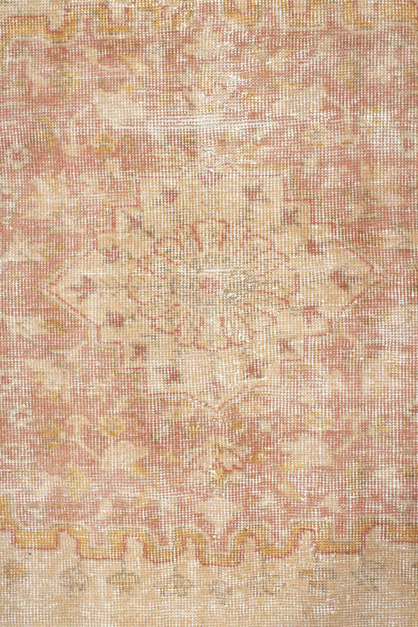 11' x 14' one-of-a-kind handmade antique Sivas oversize rug. Color palette: ivory, sand, blush, pale terracotta, cream