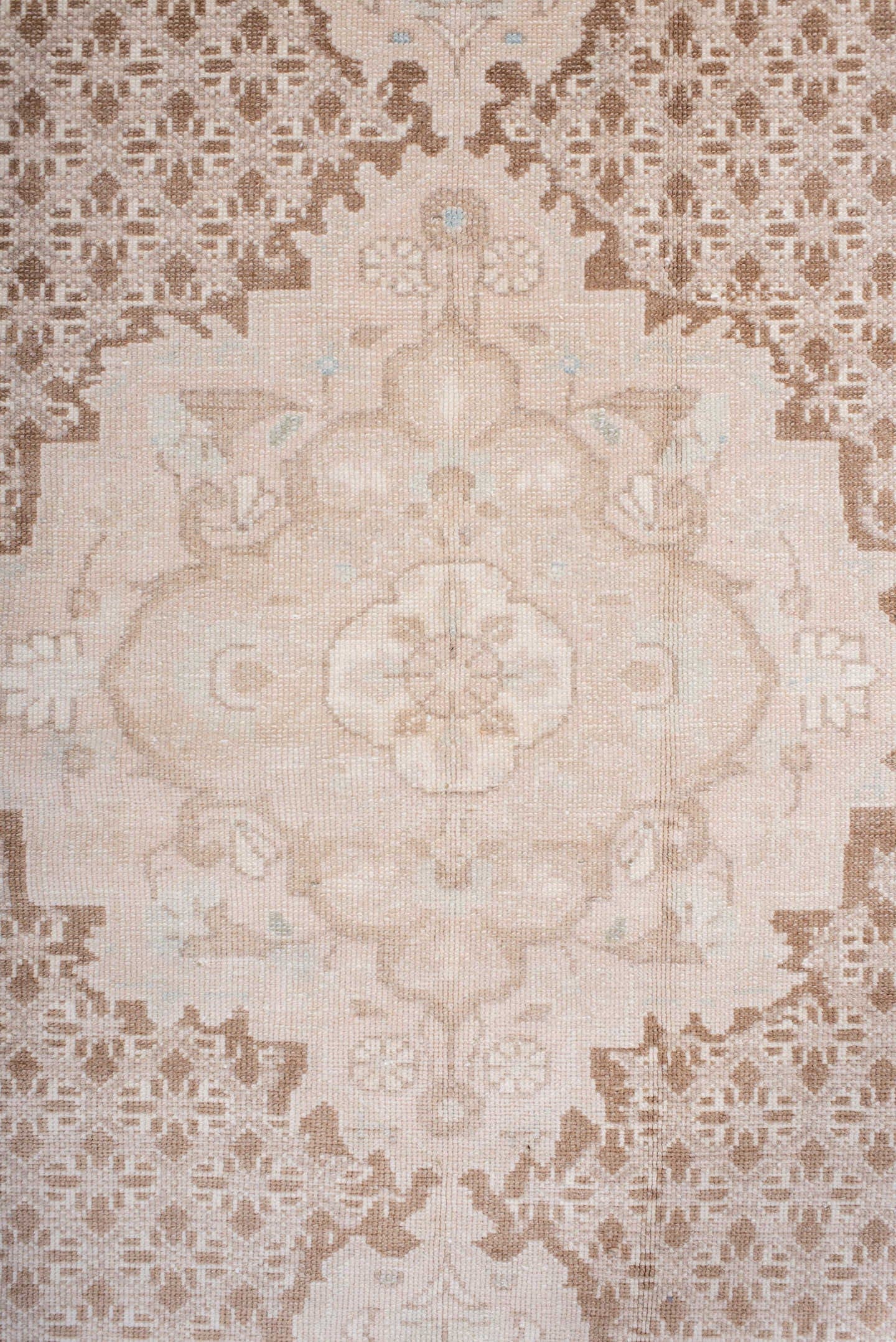 4' x 7' one-of-a-kind handmade antique Malayer rug. Color palette: ivory, sand, camel, taupe, pale blue, beige, gray