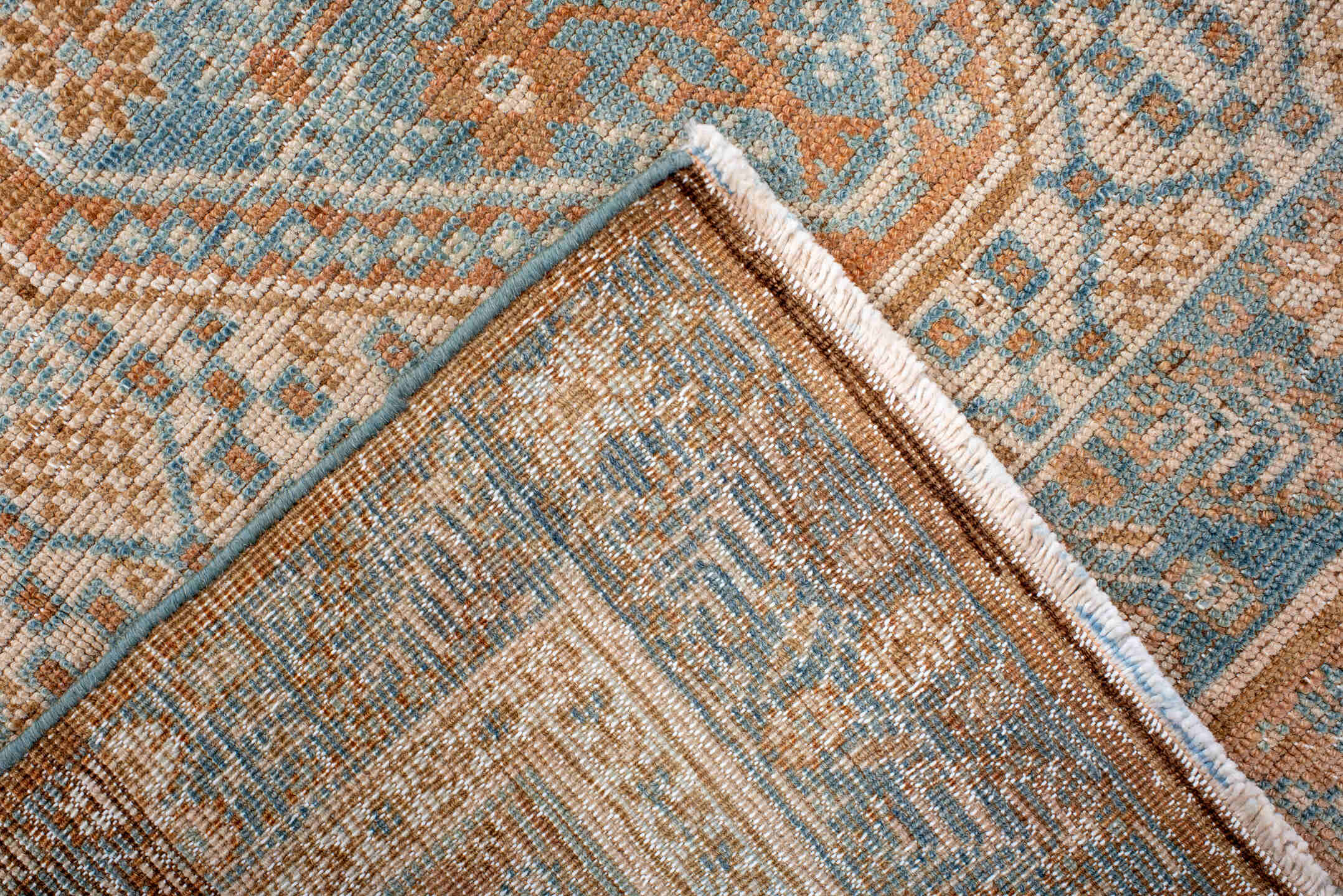 3' x 6' one-of-a-kind handmade vintage Afshar small size rug. Color palette: brown, dark gray, gainsboro, gray, light blue