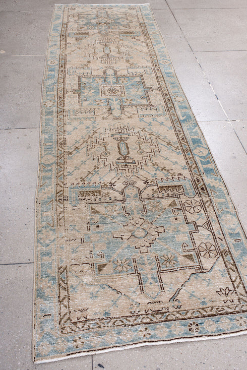 Antique Heriz Runner Rug (3' x 11')