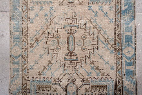 Antique Heriz Runner Rug (3' x 11')