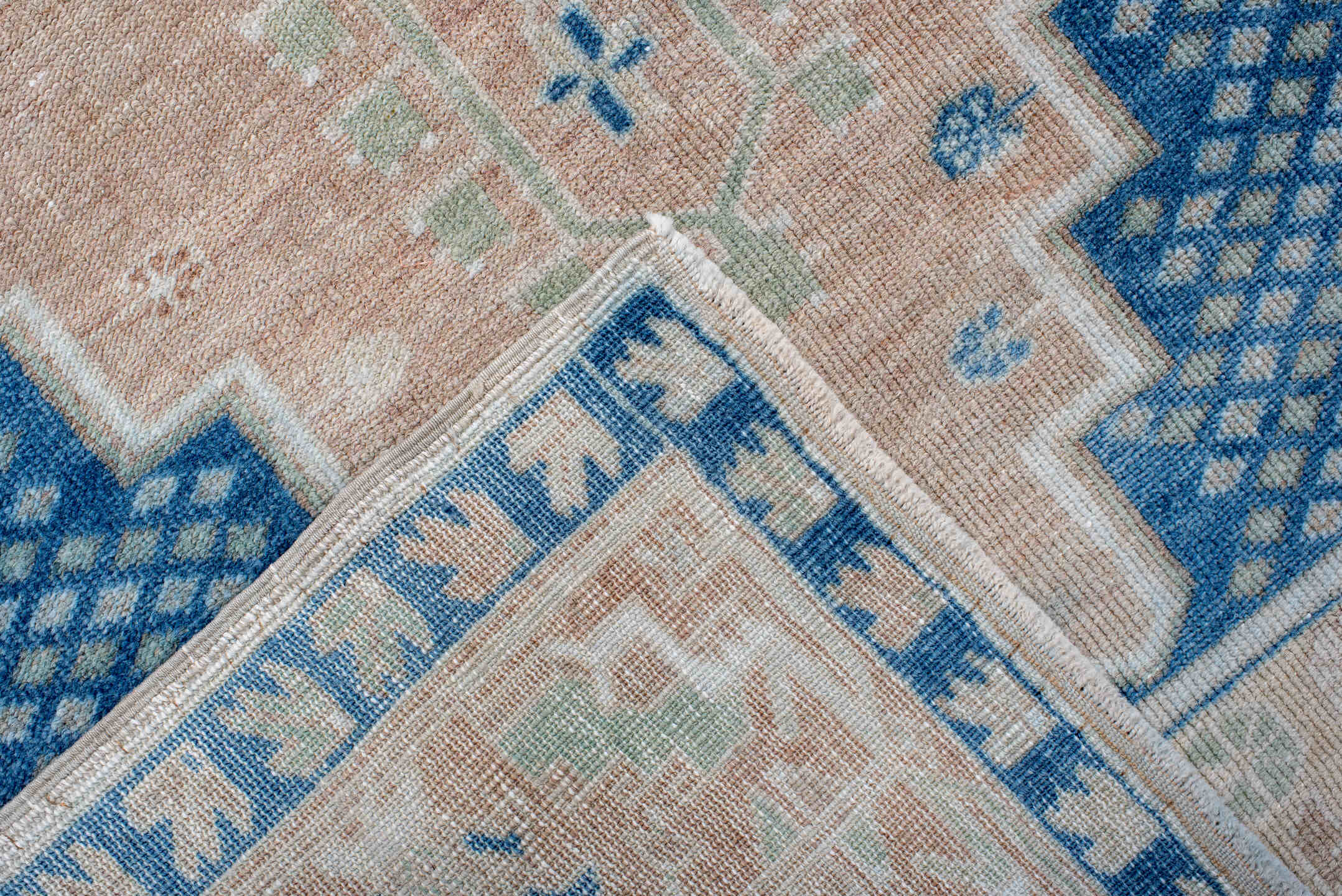 4' x 7' one-of-a-kind handmade vintage Anatolian rug. Color palette: blue, dark gray, dim gray, gray, light blue, light gray