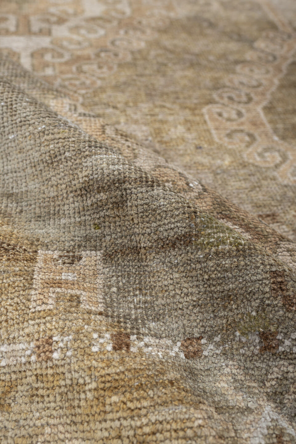 2' x 4' one-of-a-kind handmade antique Belouch small size rug. Color palette: camel, ivory, taupe, beige, sand, light brown