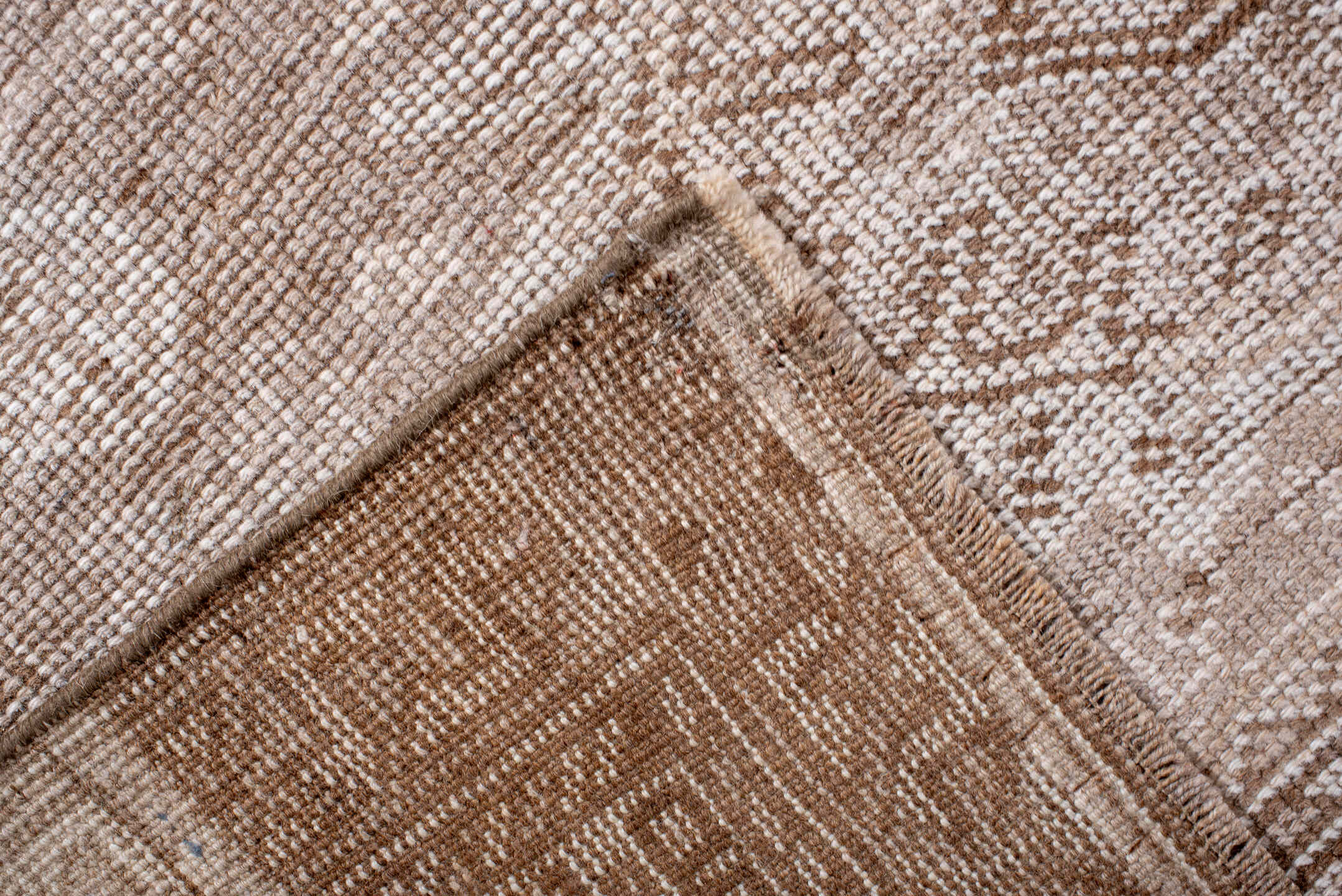 6' x 9' one-of-a-kind handmade antique Shiraz medium size rug. Color palette: ivory, taupe, camel, sand, light brown, beige