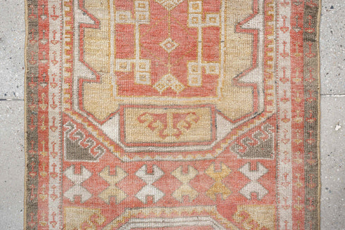 Antique Oushak Runner Rug (2' x 10')