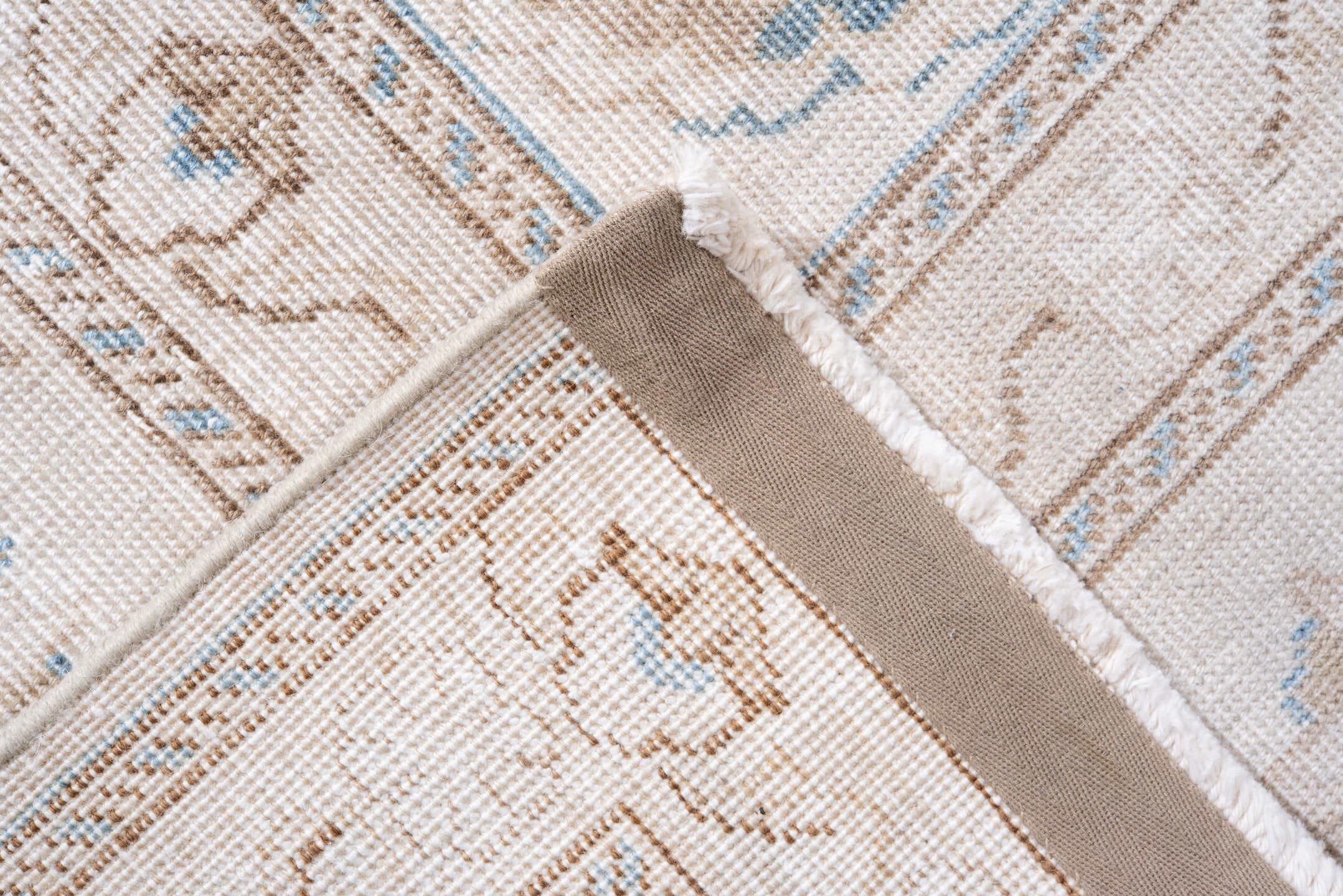 10' x 13' one-of-a-kind handmade vintage Tabriz large size rug. Color palette: ivory, sky_blue, beige, taupe, camel