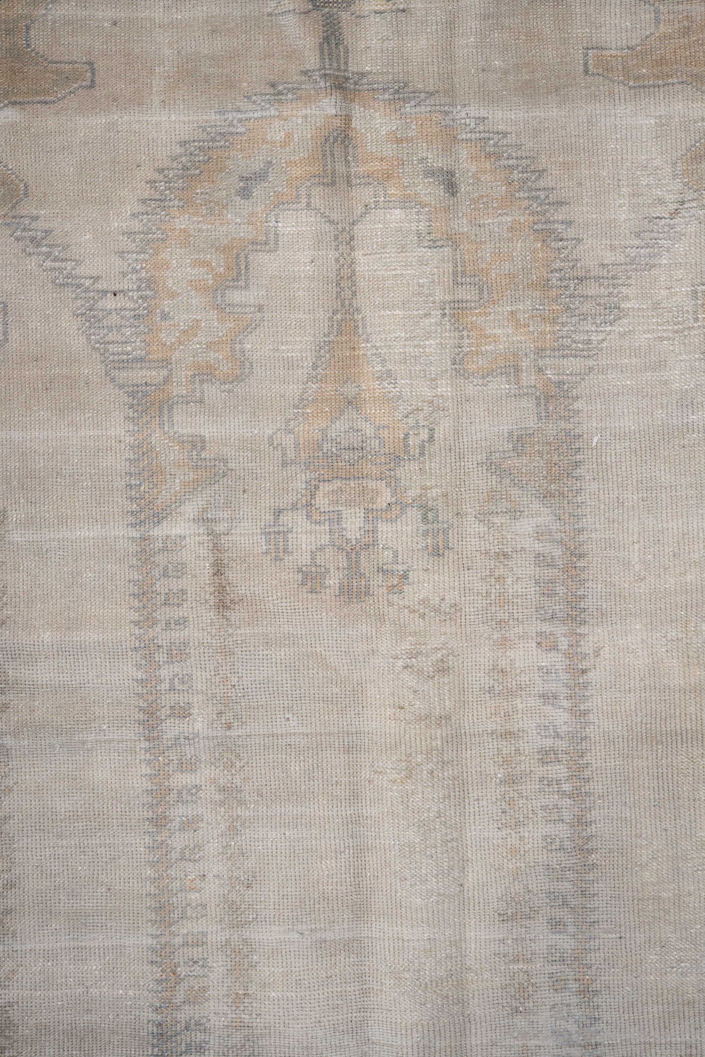 4' x 6' one-of-a-kind handmade vintage Kaisary small size rug. Color palette: ivory, powder_blue, sand, beige, taupe, camel