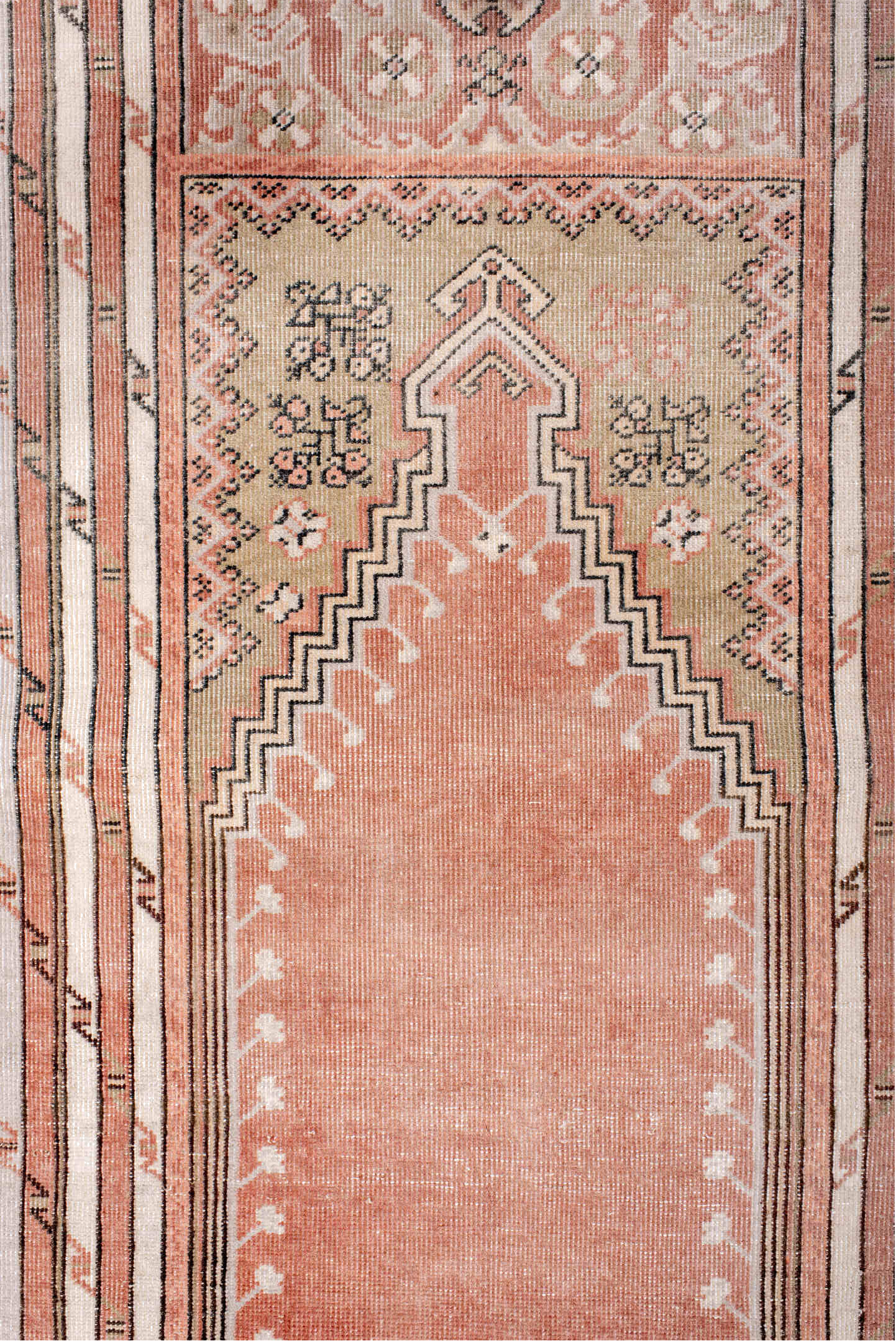 3' x 5' one-of-a-kind handmade vintage Anatolian small size rug. Color palette: black, brown, gray, light gray, off-white