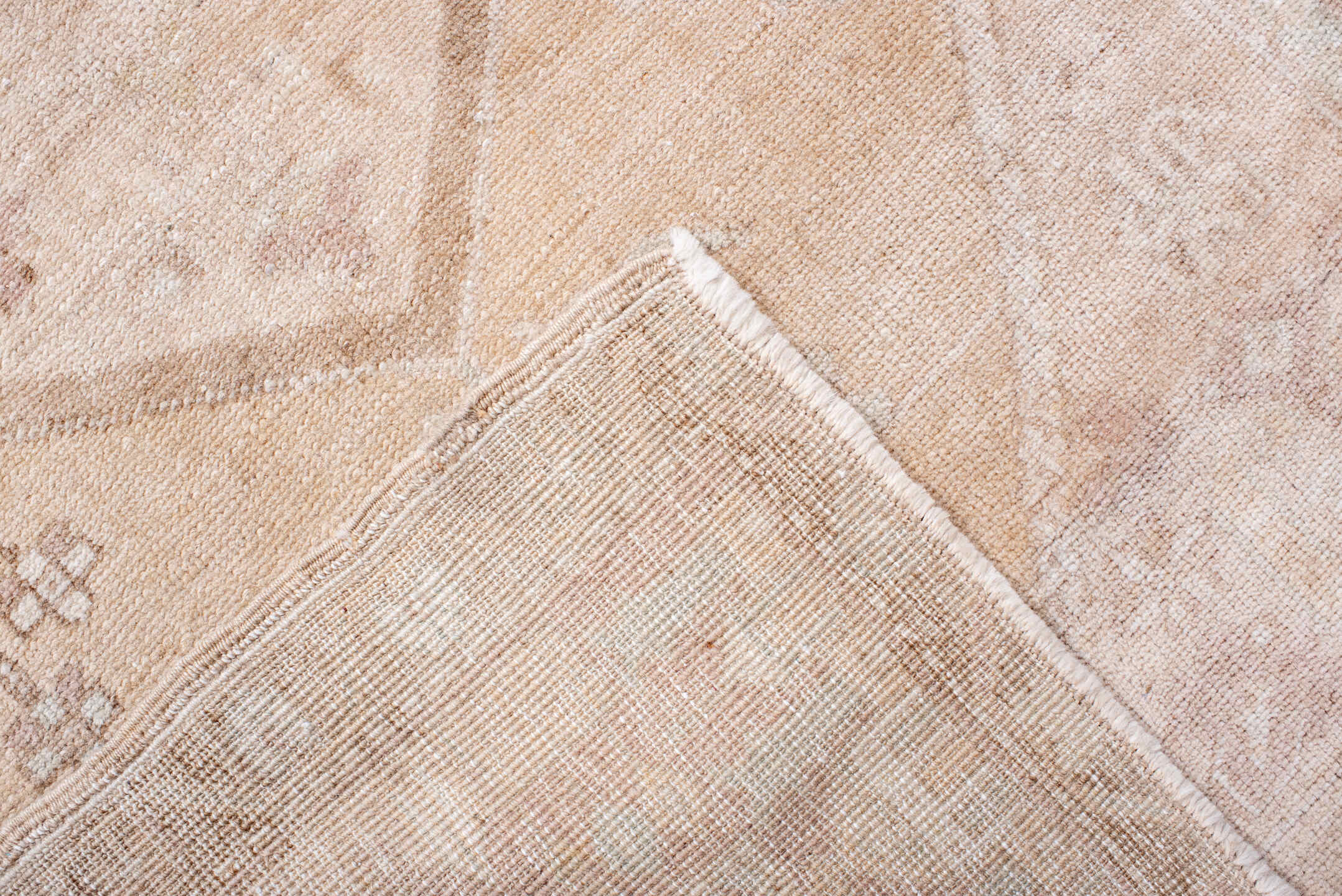 3' x 6' one-of-a-kind handmade vintage Anatolian small size rug. Color palette: antiquewhite, brown, gray, light gray, linen