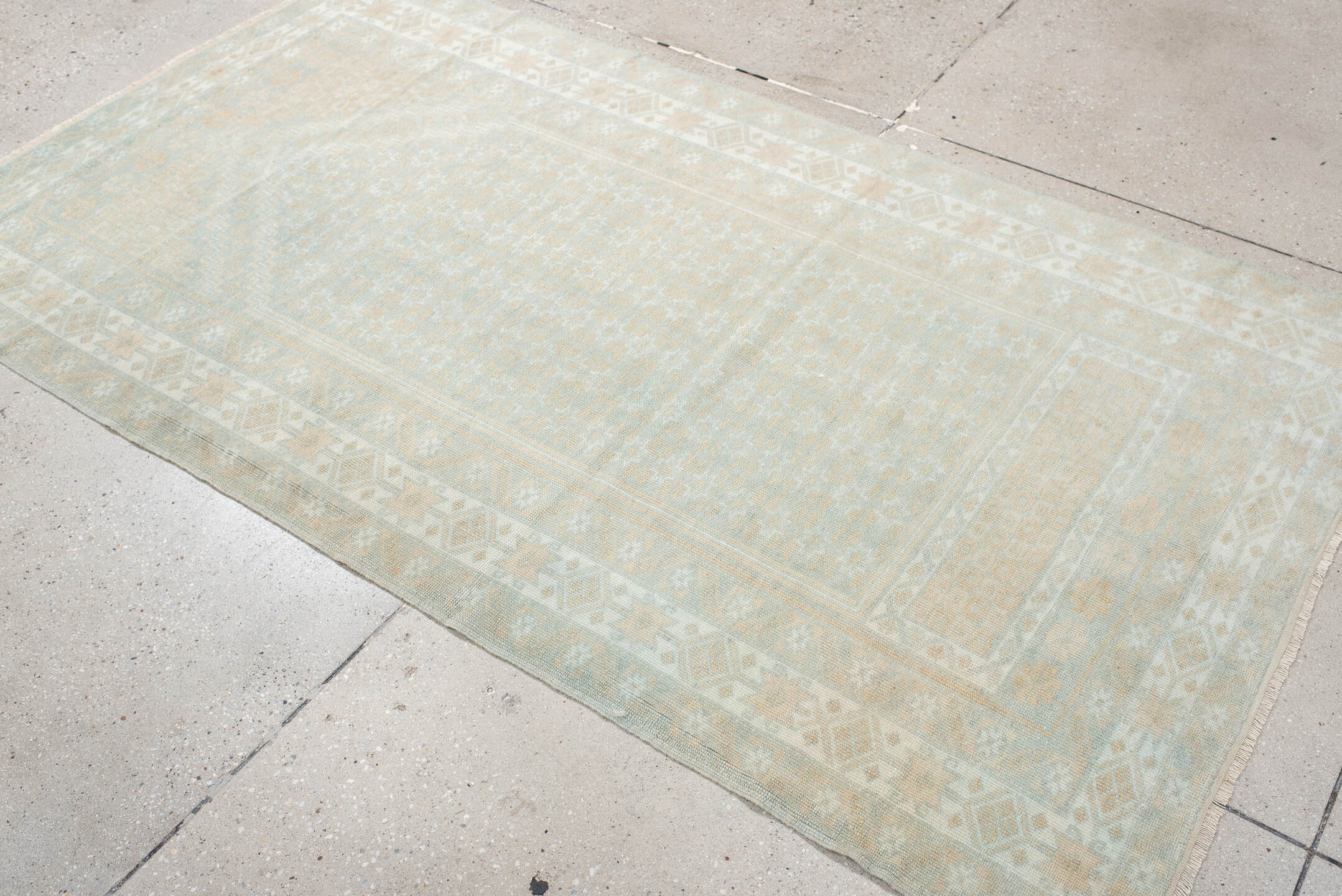 3' x 6' one-of-a-kind handmade vintage Anatolian small size rug. Color palette: dark gray, gainsboro, gray, light gray