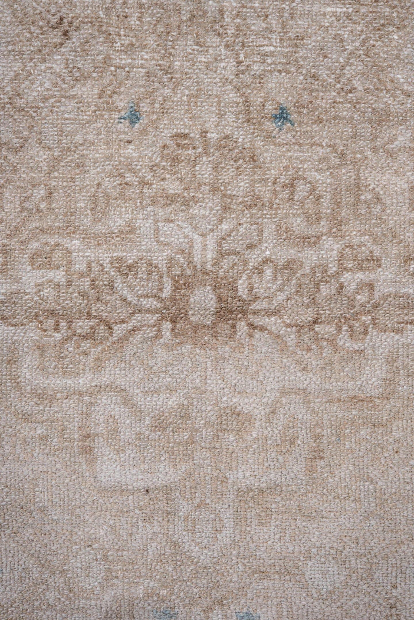 3' x 6' one-of-a-kind handmade vintage Hamadan small size rug. Color palette: beige, ivory, pale blue, taupe, cream