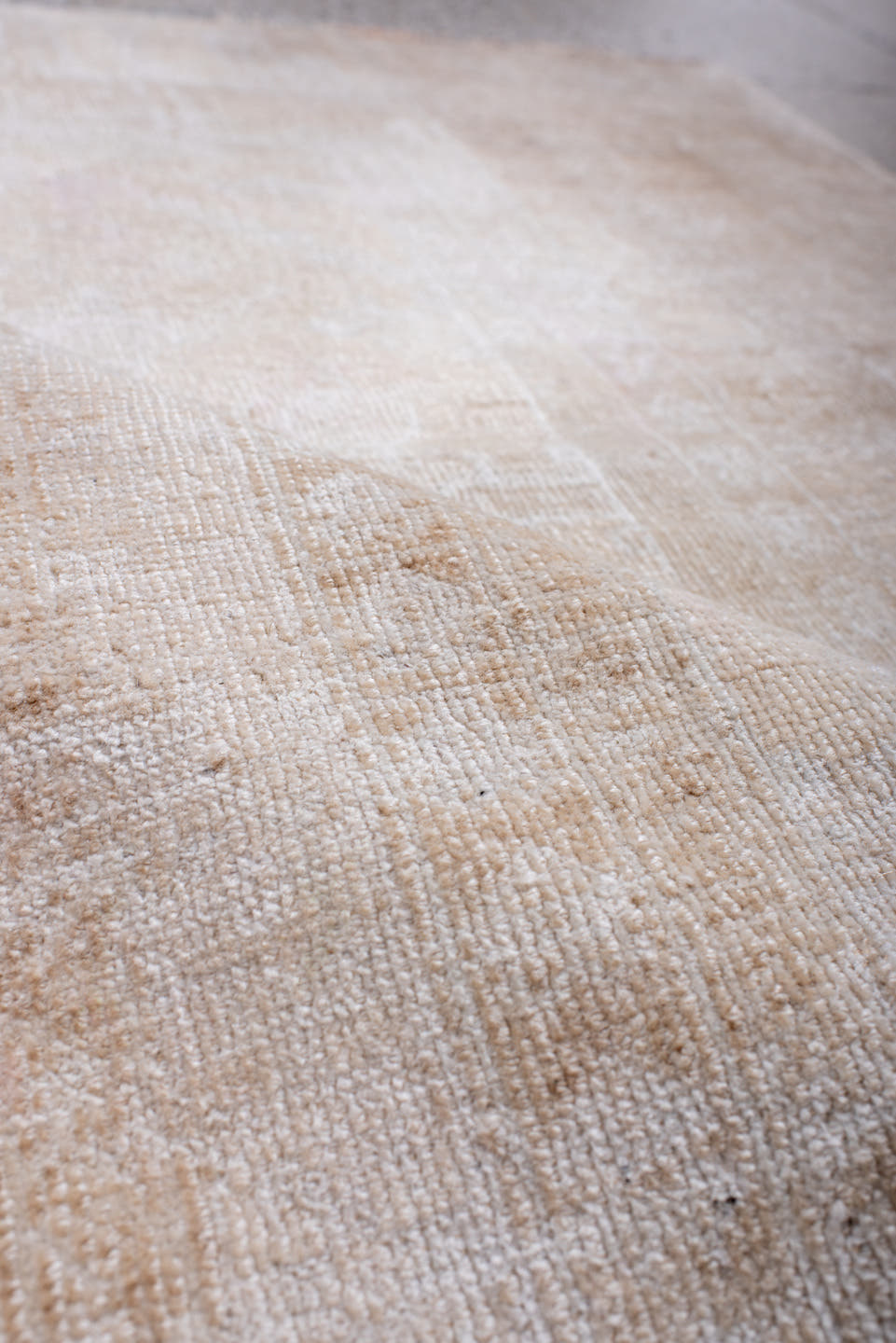 3' x 5' one-of-a-kind handmade antique Malayer small size rug. Color palette: ivory, taupe, camel, beige, pale_aqua, brown
