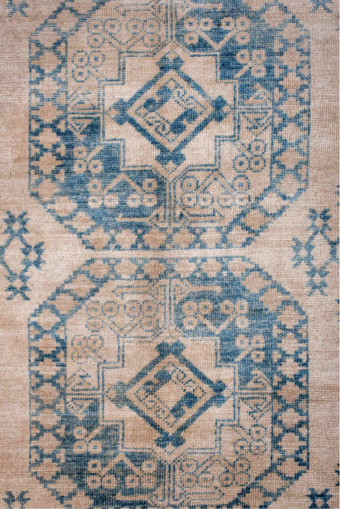 9' x 11' one-of-a-kind handmade vintage Afghan large size rug. Color palette: antiquewhite, black, blue, brown, dark gray