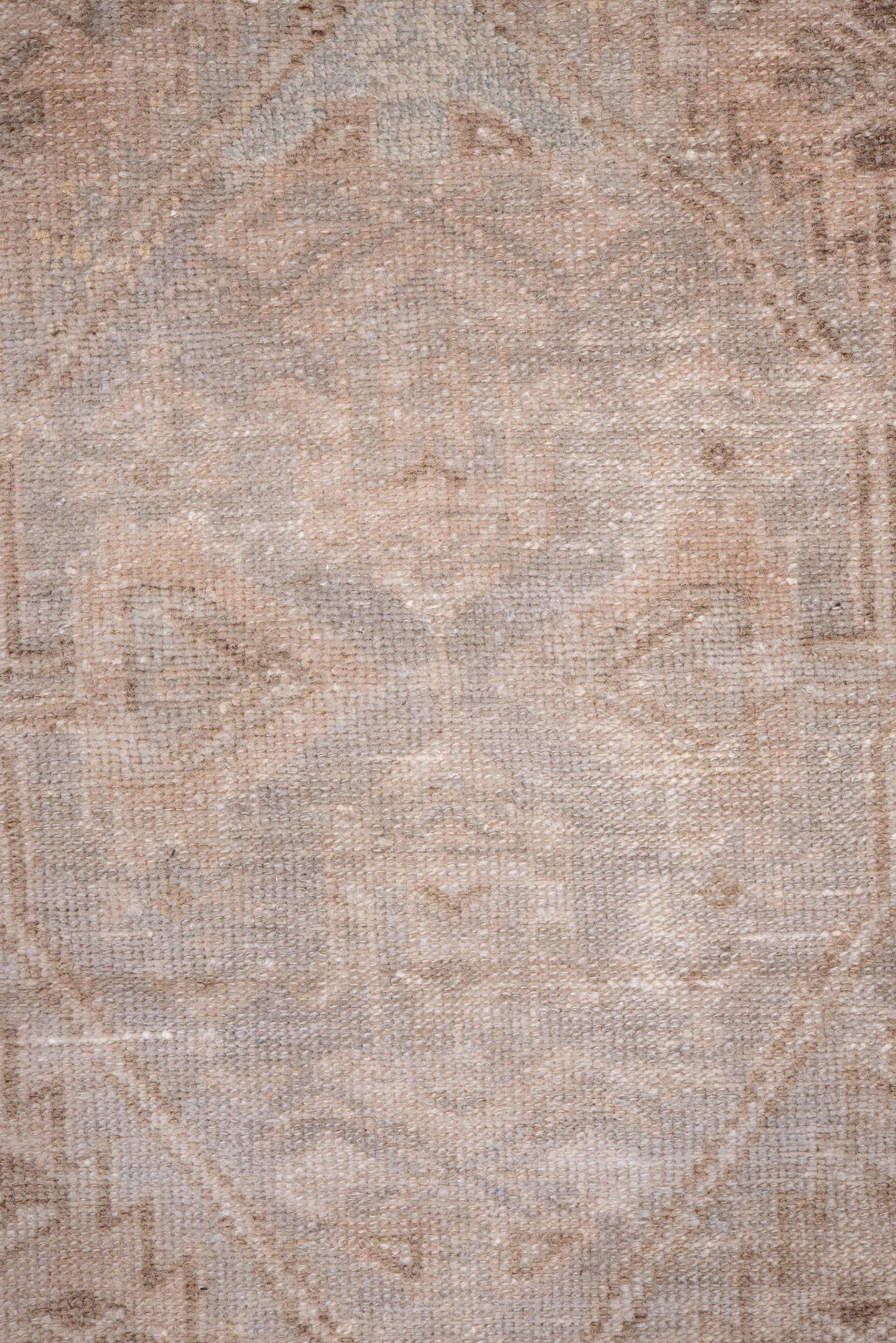 3' x 6' one-of-a-kind handmade vintage Hamadan rug. Color palette: ivory, taupe, sand, pale blue, beige, camel, gray