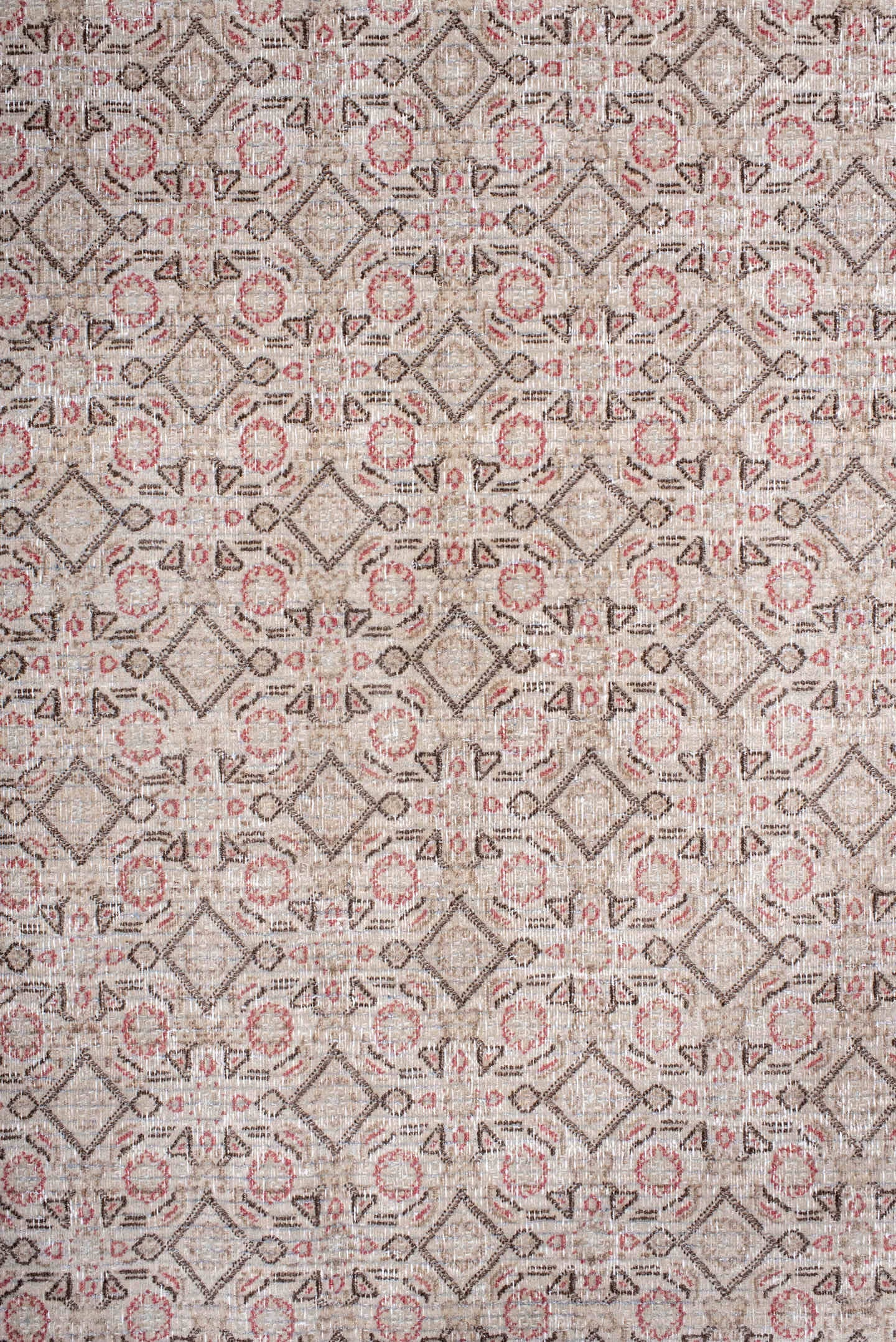 8' x 11' one-of-a-kind handmade antique Tabriz large size rug. Color palette: ivory, taupe, rose, brown, beige, camel, gray