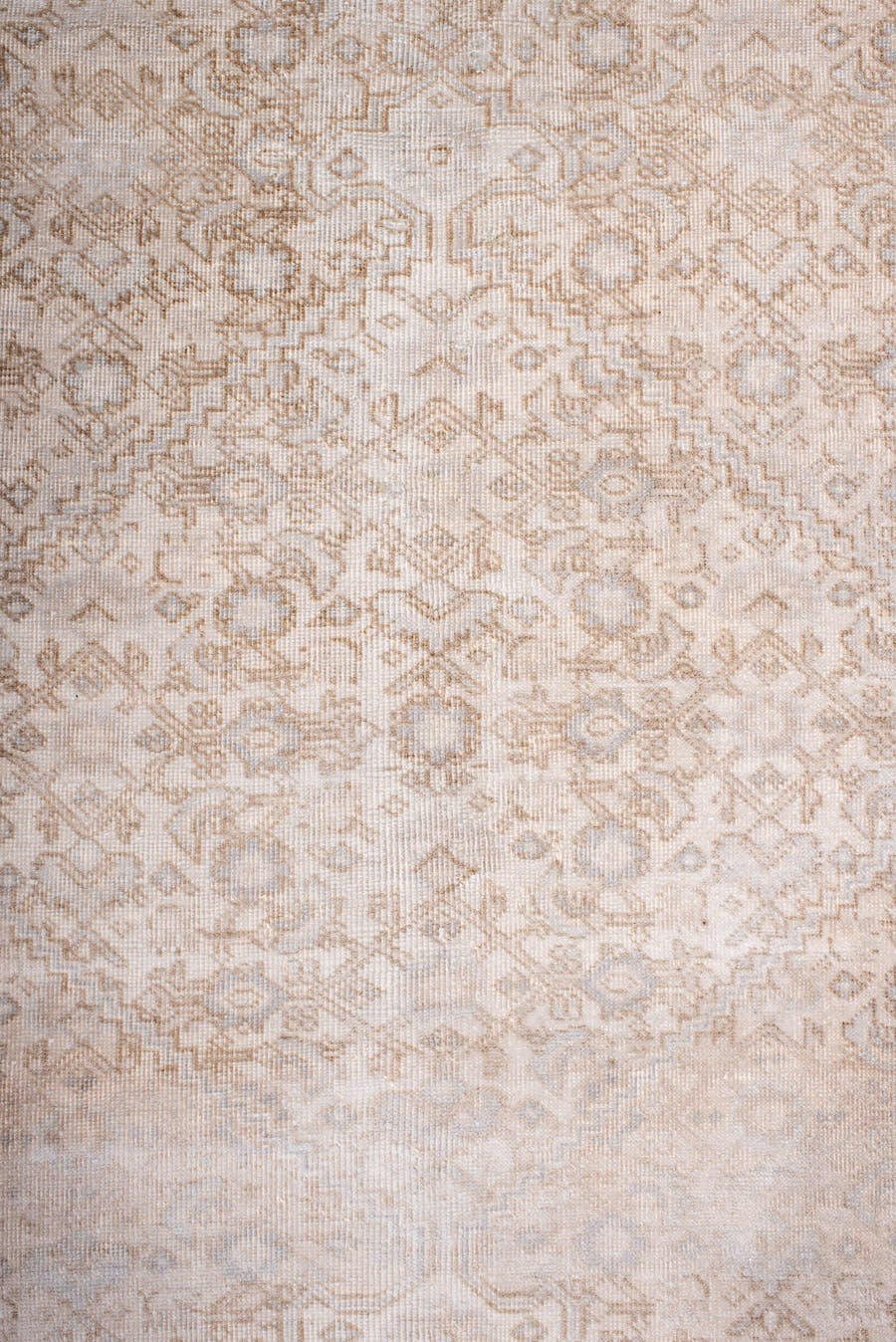 6' x 8' one-of-a-kind handmade antique Tabriz medium size rug. Color palette: ivory, beige, taupe, camel, cream, gray