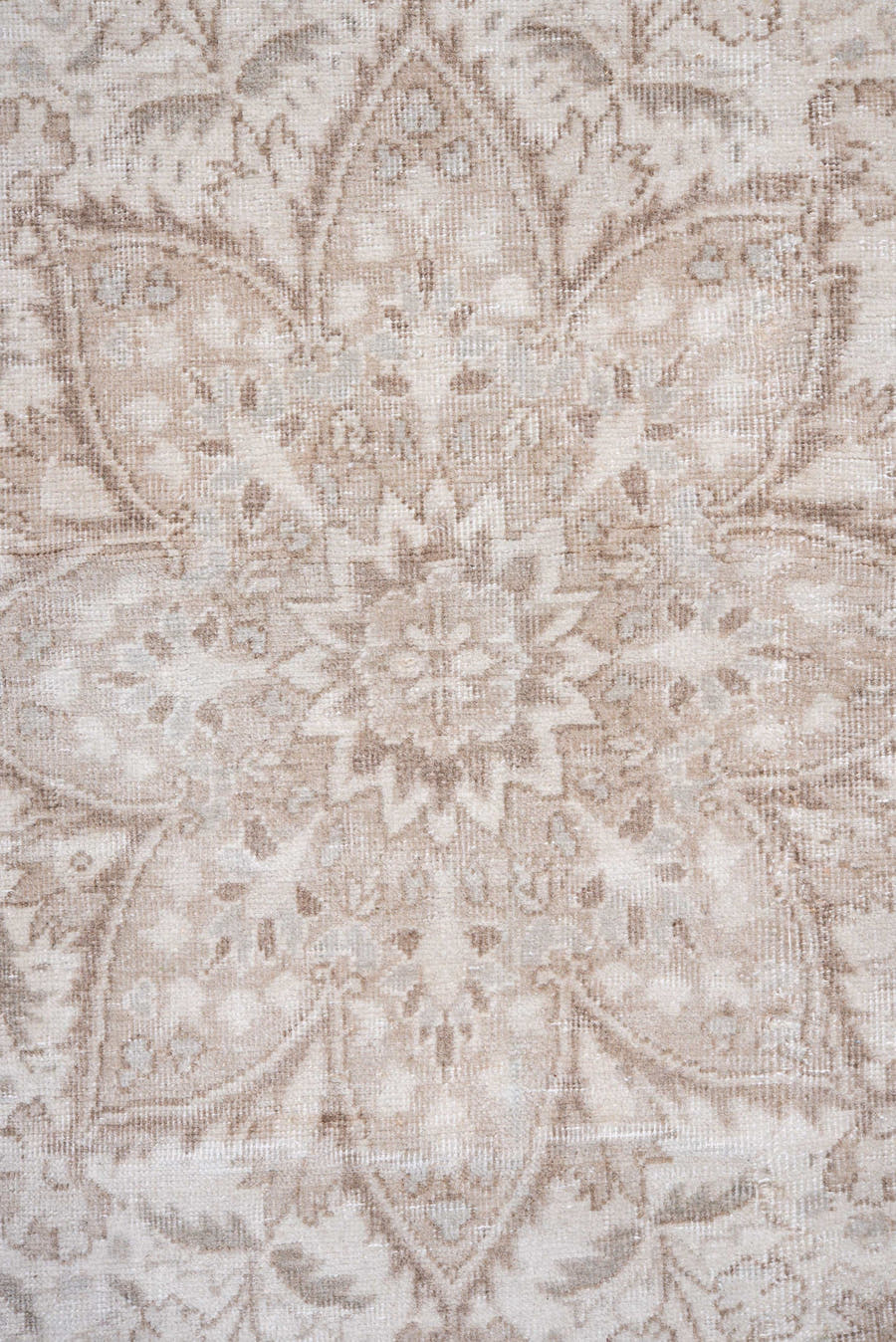 8' x 13' one-of-a-kind handmade vintage Tabriz large size rug. Color palette: ivory, beige, taupe, cream, sand, gray