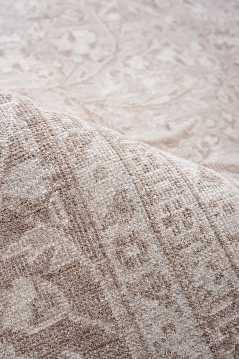 8' x 13' one-of-a-kind handmade vintage Tabriz large size rug. Color palette: ivory, beige, taupe, cream, sand, gray