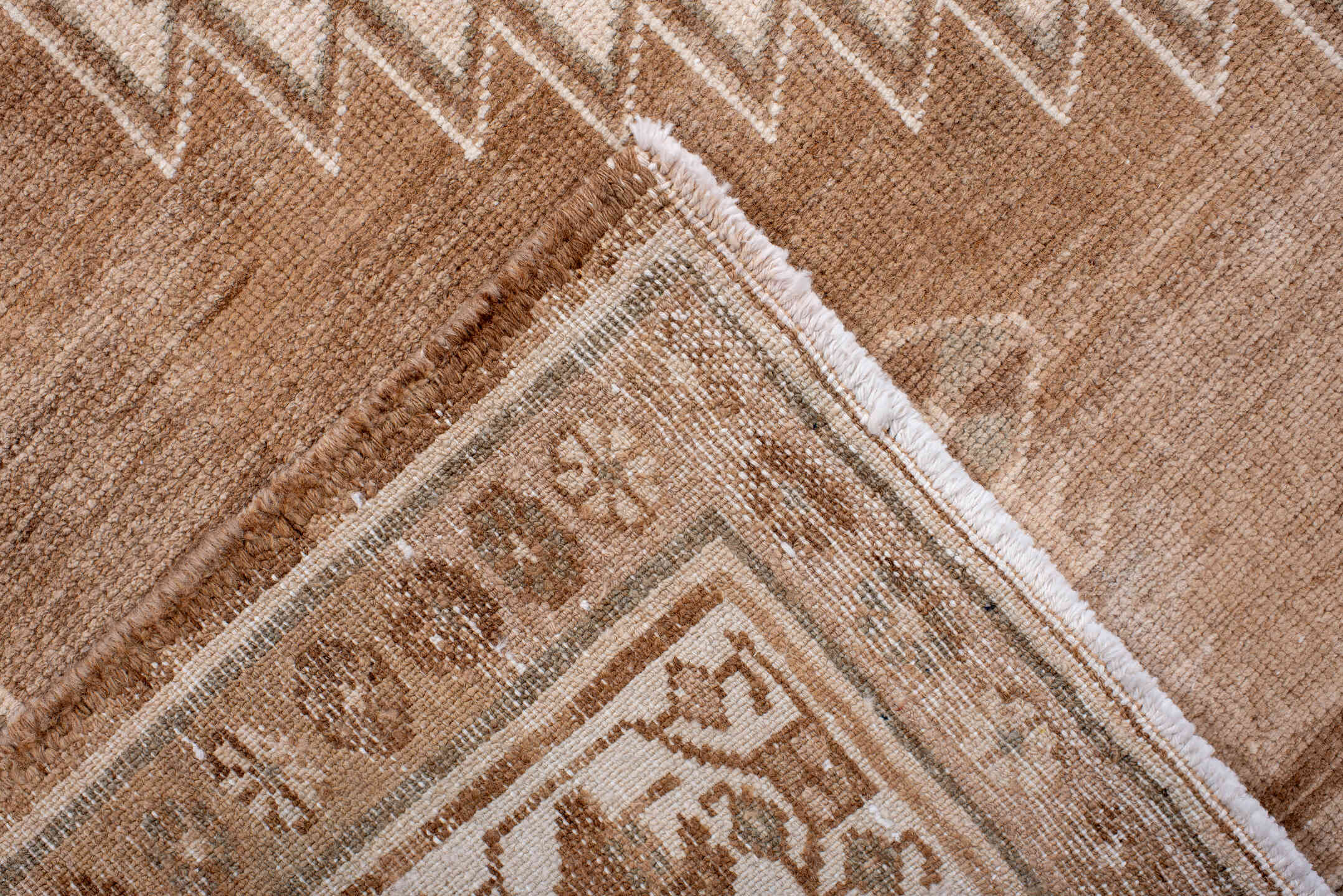 5' x 9' one-of-a-kind handmade vintage Hamadan medium size rug. Color palette: brown, gray, light gray, off-white, orange
