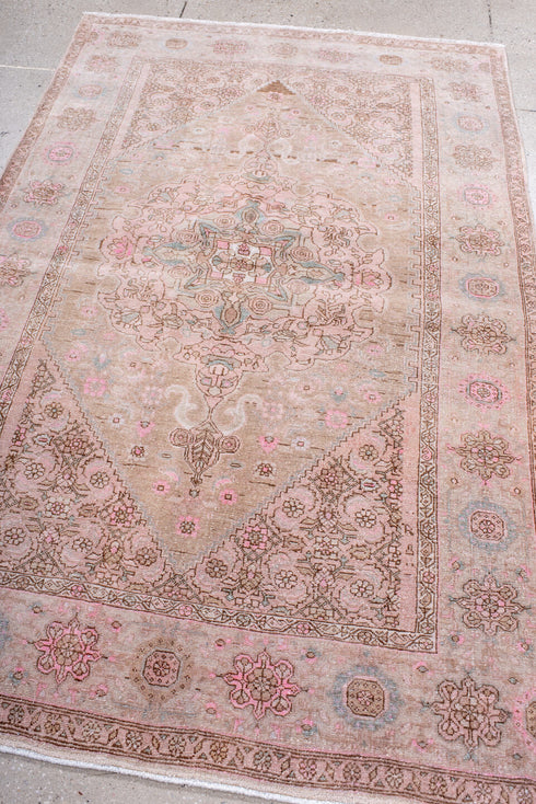 Antique Sarouk Area Rug (4' x 6')