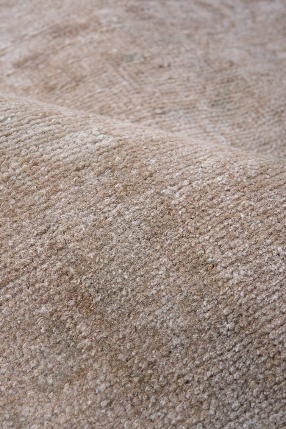 3' x 6' one-of-a-kind handmade vintage Hamadan rug. Color palette: beige, ivory, taupe, camel, sage, blush, gray, green