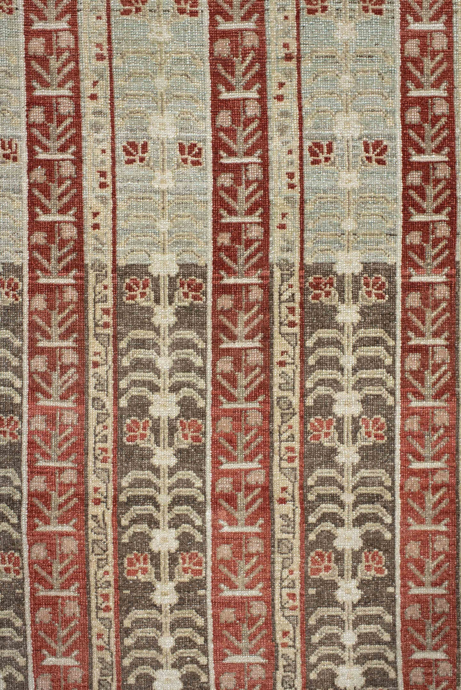 2' x 4' one-of-a-kind handmade vintage Bidjar small size rug. Color palette: ivory, taupe, rust, brown, blush, gray, beige