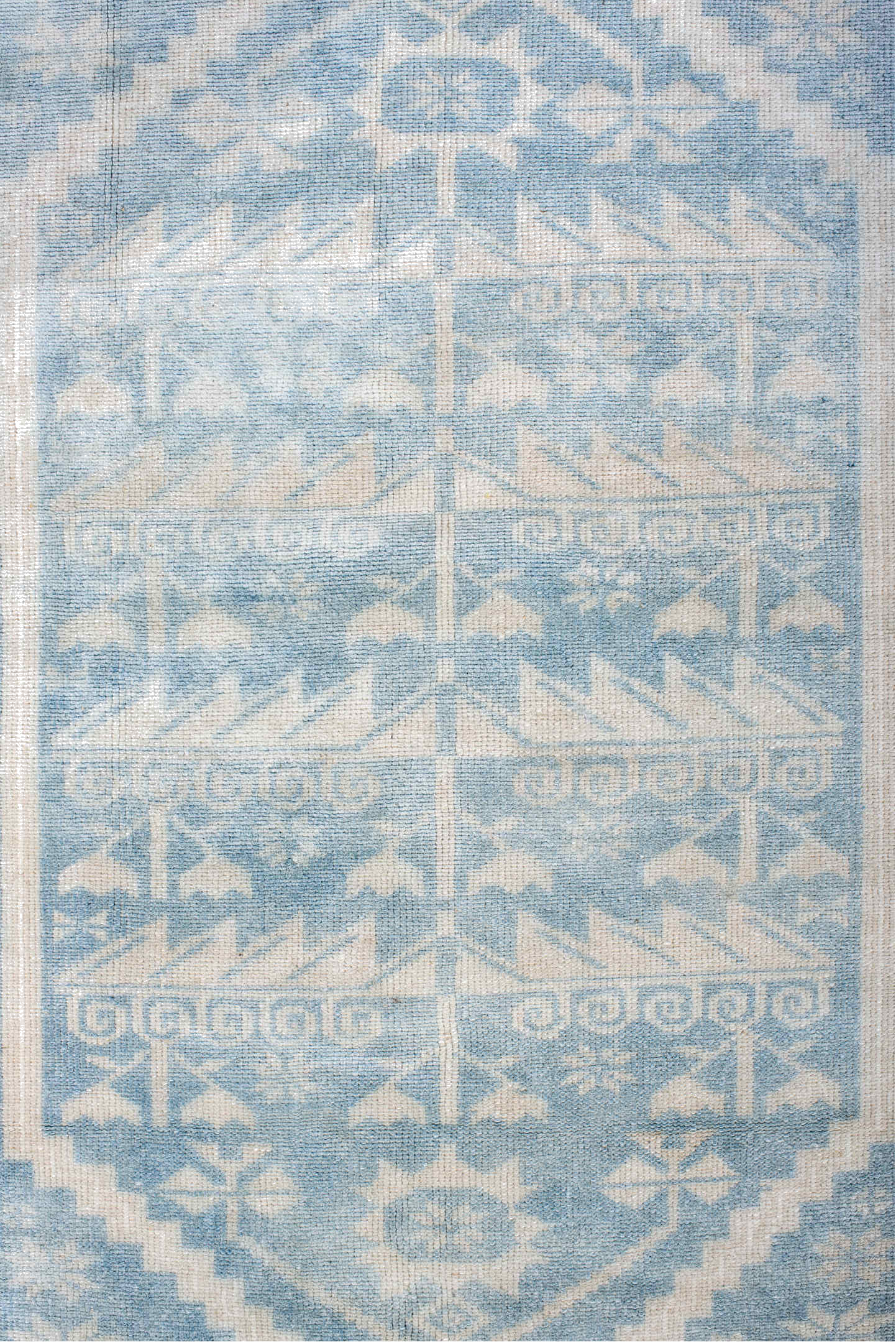 3' x 6' one-of-a-kind handmade vintage Anatolian small size rug. Color palette: dark gray, gainsboro, gray, light blue