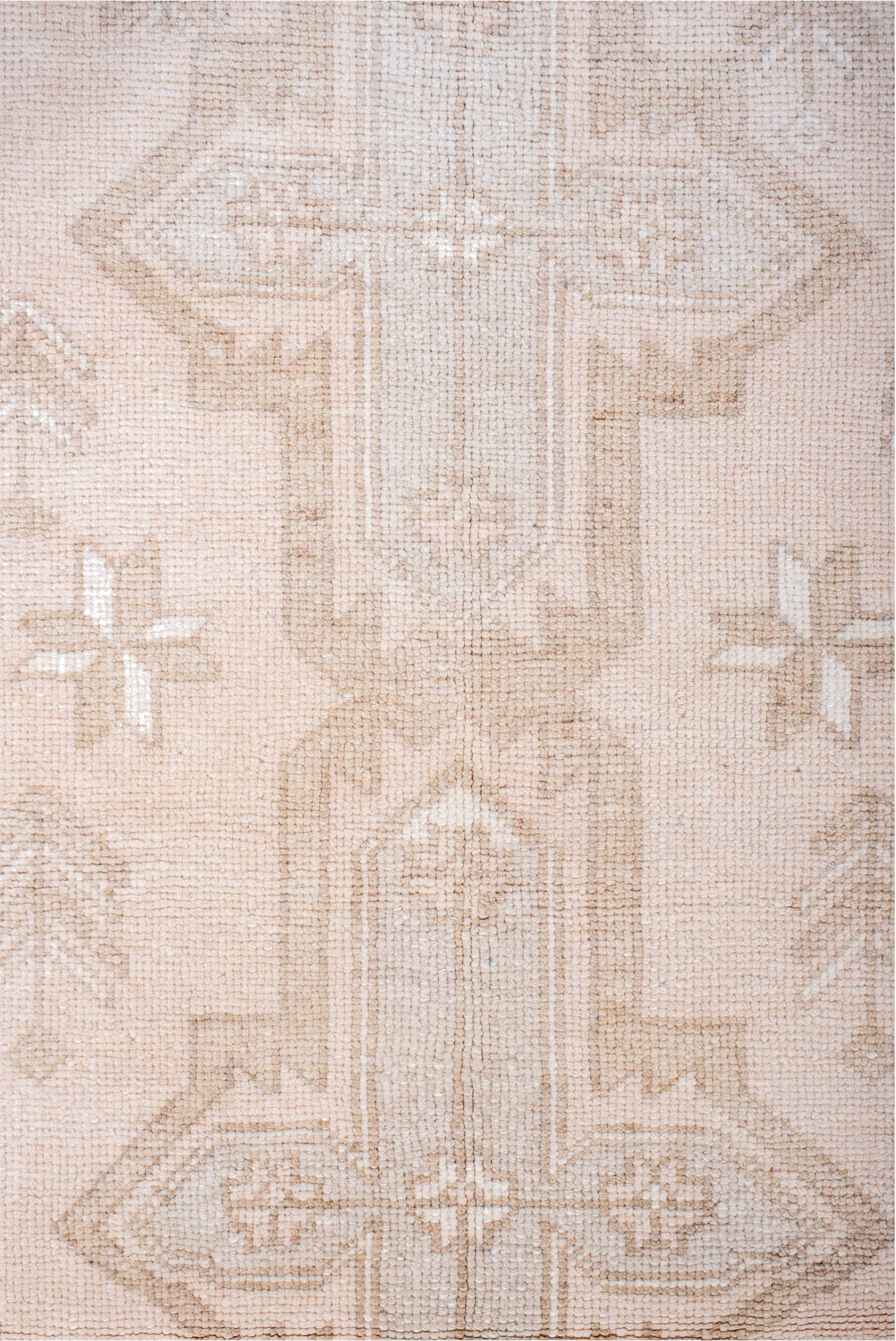 3' x 6' one-of-a-kind handmade vintage Anatolian small size rug. Color palette: antiquewhite, brown, gainsboro, gray