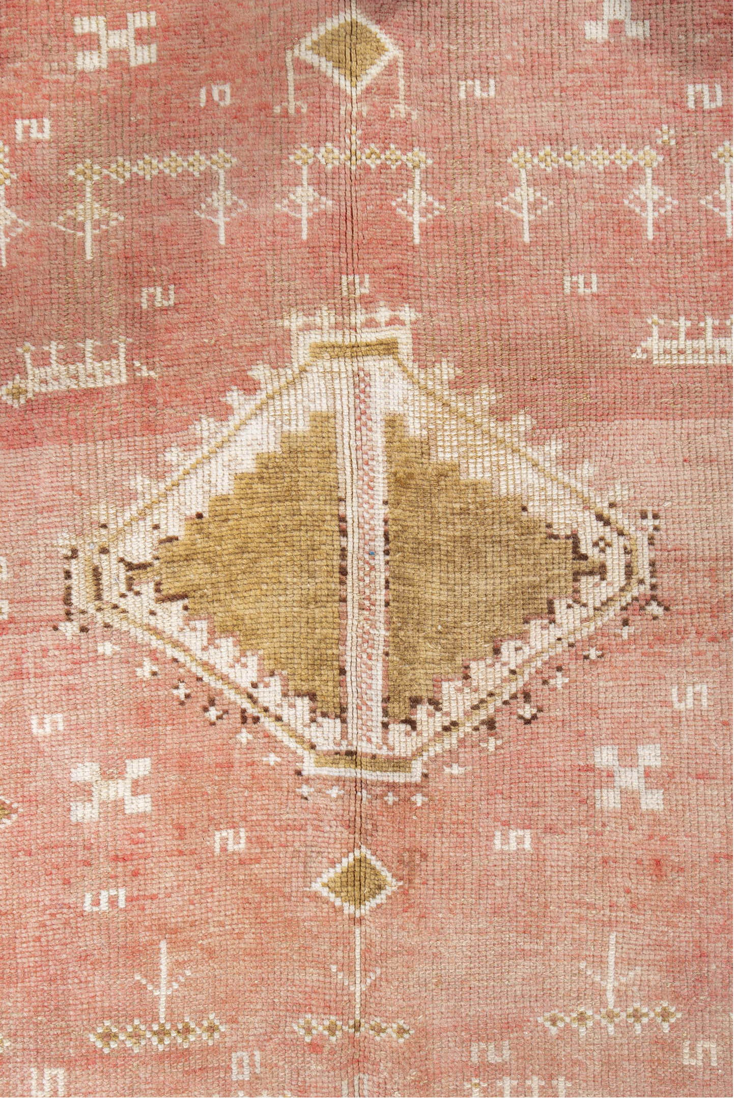 4' x 8' one-of-a-kind handmade vintage Moroccan rug. Color palette: blue, brown, gray, light gray, off-white, orange