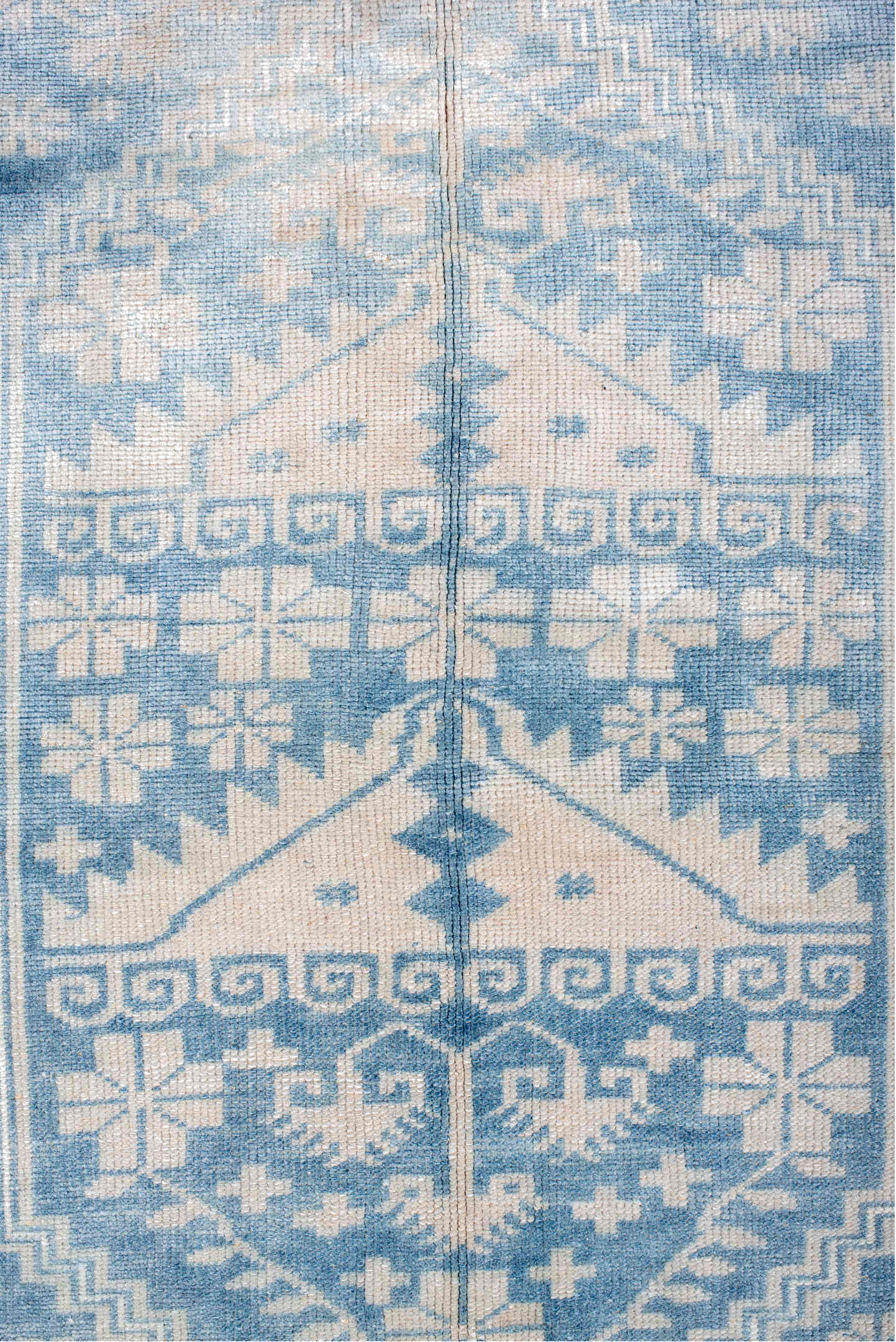 3' x 5' one-of-a-kind handmade vintage Anatolian small size rug. Color palette: dark gray, gainsboro, gray, light blue