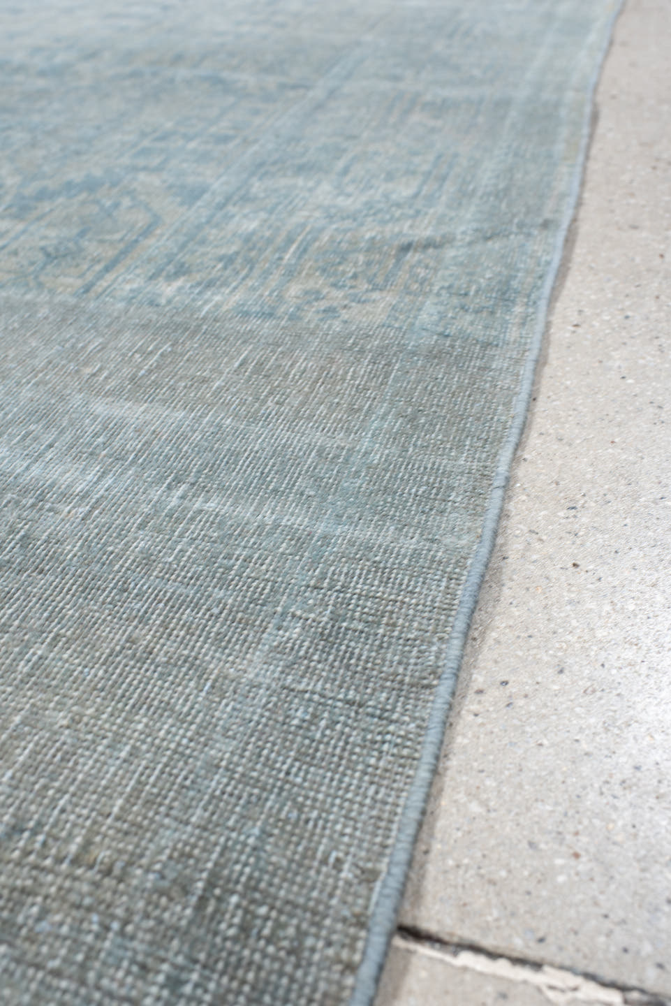 3' x 7' one-of-a-kind handmade vintage Belouch runner rug. Color palette: pale blue, slate, ivory, gray, light blue