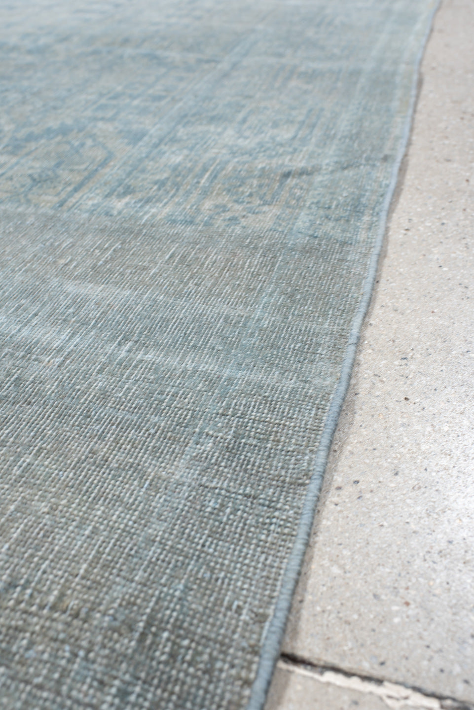 3' x 7' one-of-a-kind handmade vintage Belouch runner rug. Color palette: pale blue, slate, ivory, gray, light blue