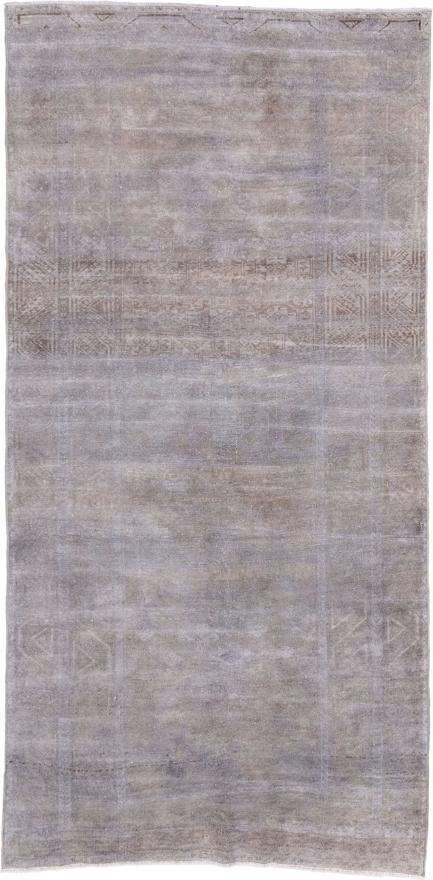 4' x 7' one-of-a-kind handmade antique Belouch rug. Color palette: taupe, gray, ivory, beige, brown