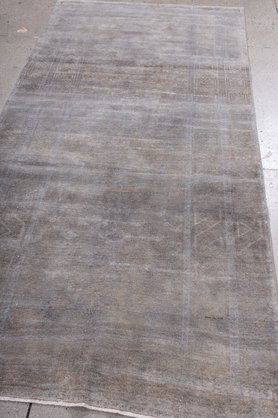 4' x 7' one-of-a-kind handmade antique Belouch rug. Color palette: taupe, gray, ivory, beige, brown