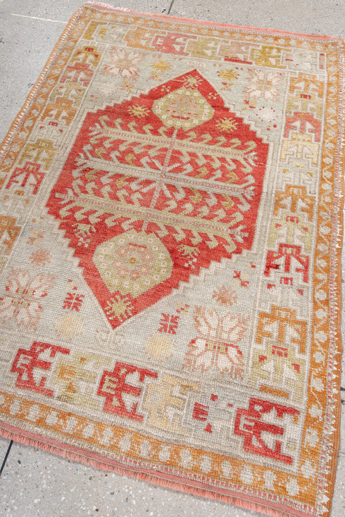 Antique Oushak Area Rug (3' x 4')