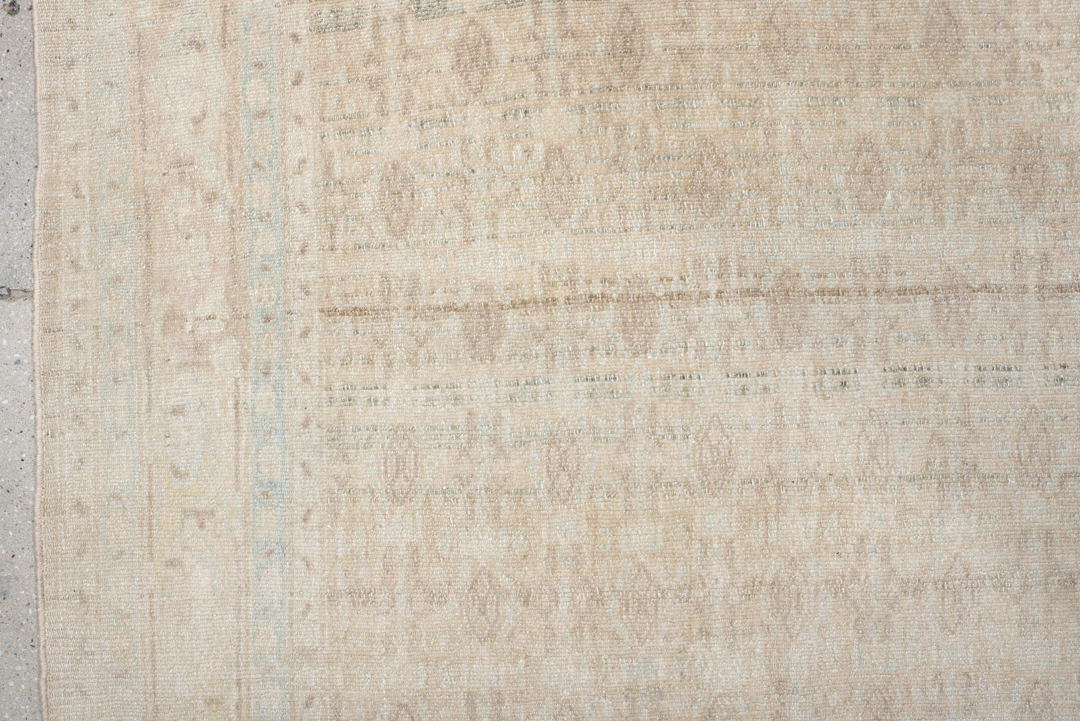 6' x 9' one-of-a-kind handmade vintage Malayer medium size rug. Color palette: ivory, pale blue, cream, beige, taupe