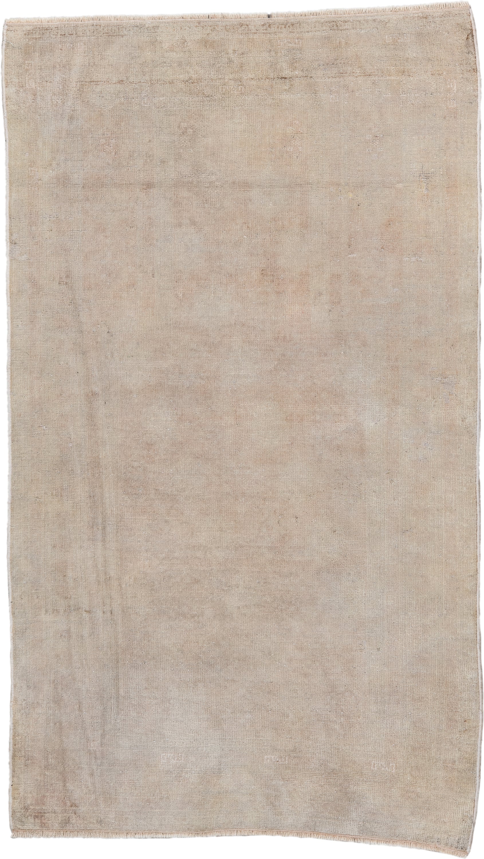 2' x 4' one-of-a-kind handmade antique Belouch small size rug. Color palette: ivory, cream, beige, taupe, gray