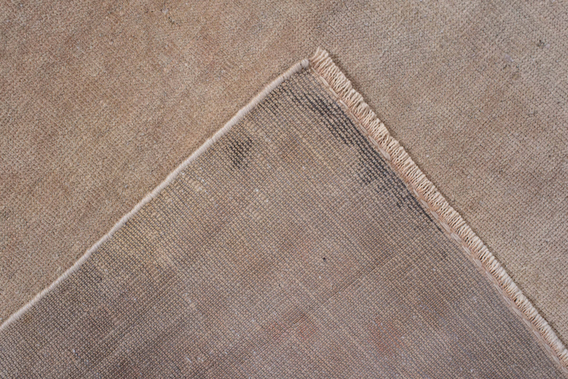 2' x 4' one-of-a-kind handmade antique Belouch small size rug. Color palette: ivory, cream, beige, taupe, gray