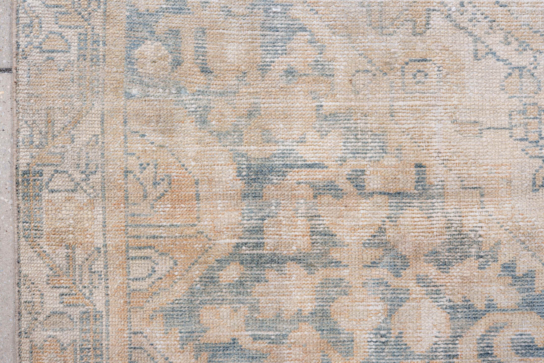 4' x 6' one-of-a-kind handmade antique Hamadan small size rug. Color palette: ivory, pale blue, cream, beige, taupe