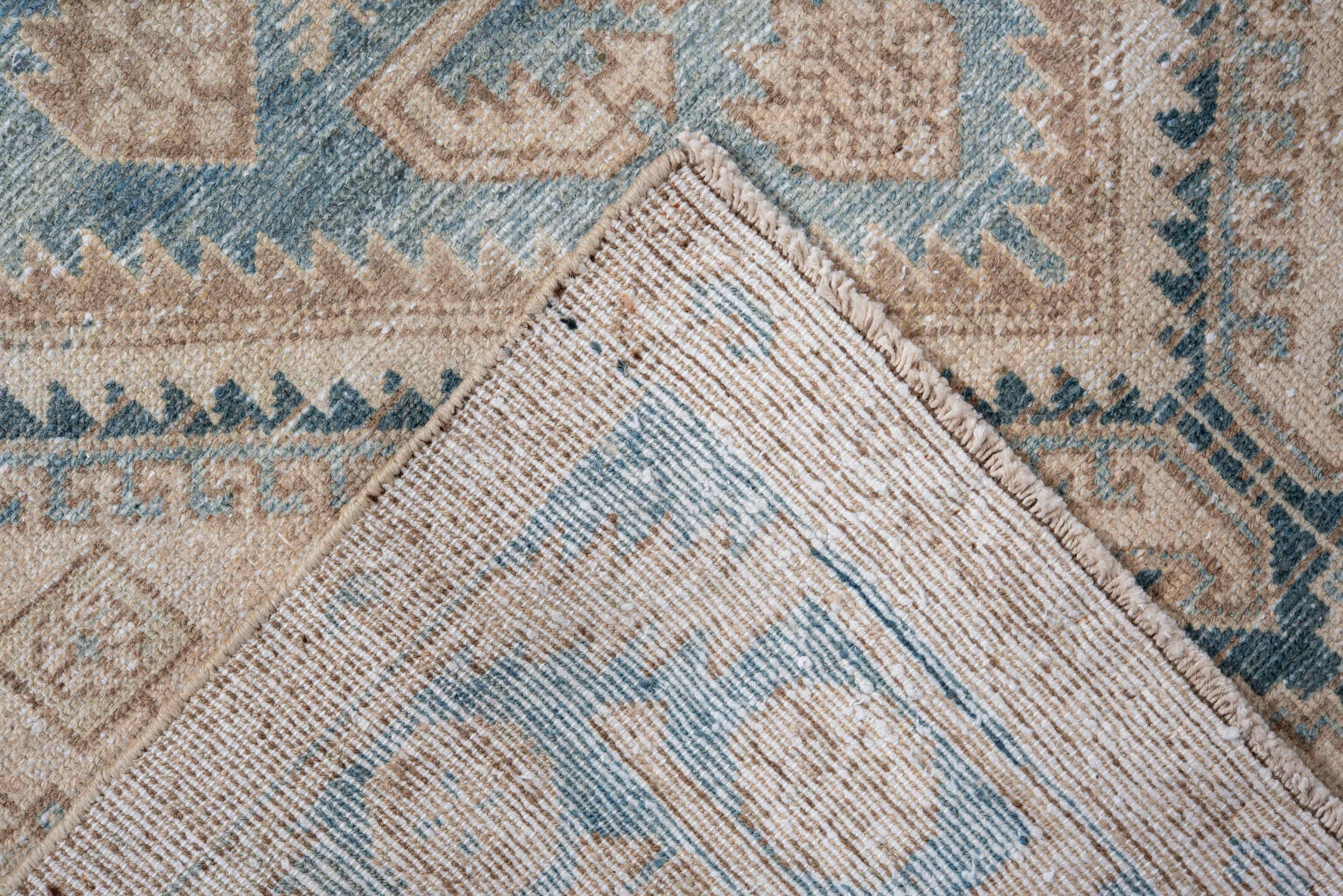 4' x 6' one-of-a-kind handmade vintage Hamadan small size rug. Color palette: ivory, sky blue, beige, taupe, slate, camel