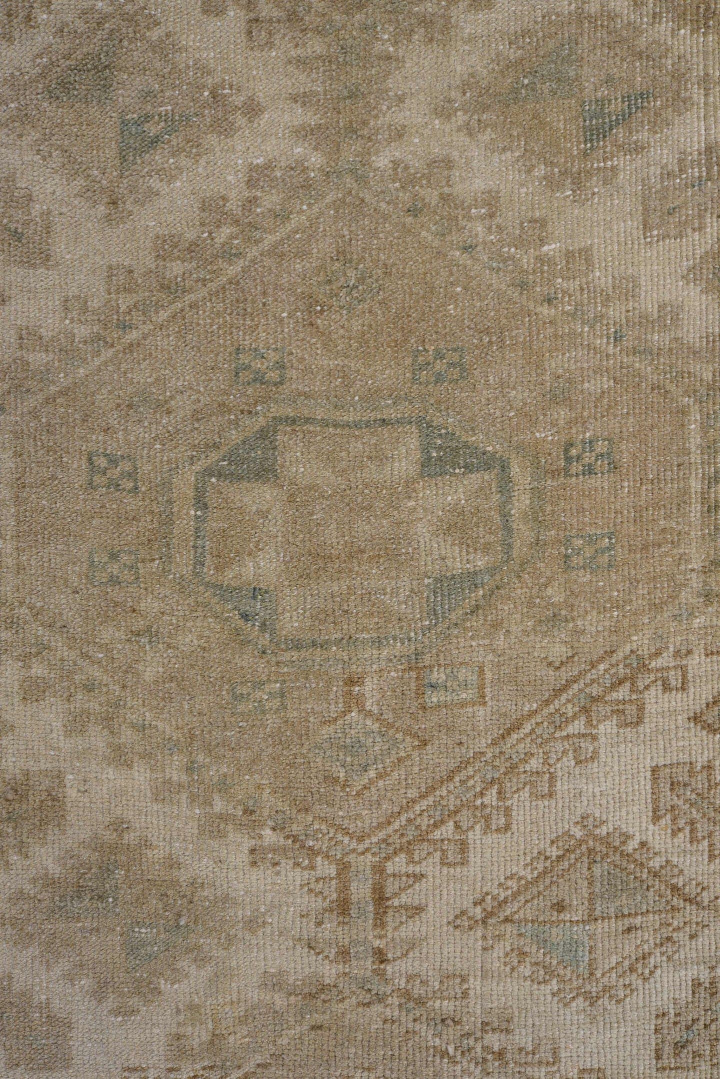 2' x 8' one-of-a-kind handmade vintage Tabriz runner rug. Color palette: beige, ivory, taupe, sage, camel, brown, gray