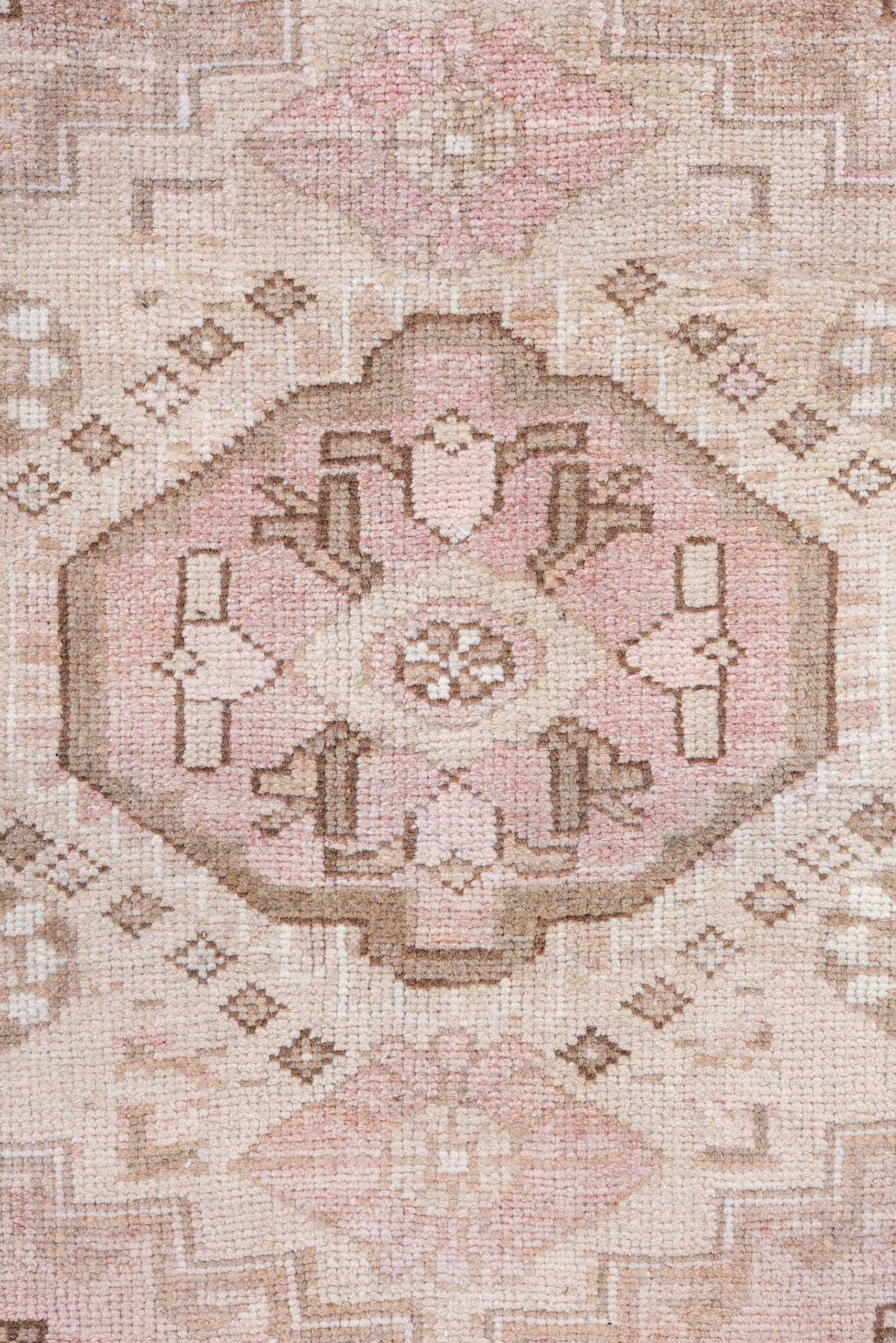 4' x 6' one-of-a-kind handmade antique Hamadan small size rug. Color palette: blush, ivory, taupe, camel, rose, beige, brown