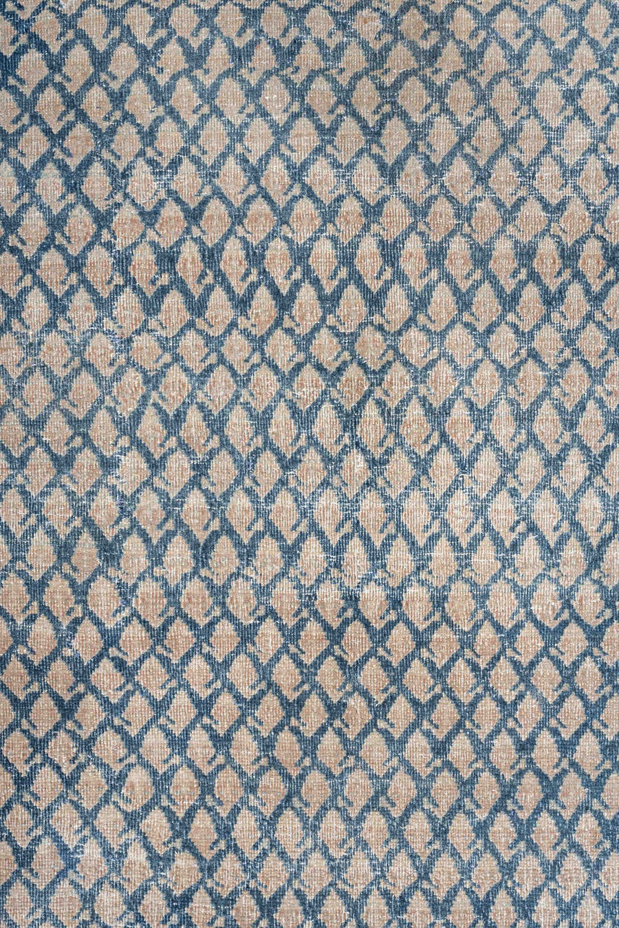 8' x 11' one-of-a-kind handmade antique Mir large size rug. Color palette: ivory, blue, slate, cream, taupe, gray, beige