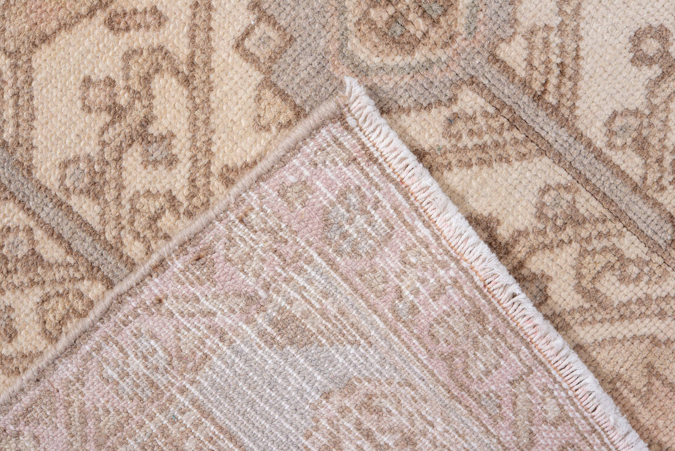 3' x 6' one-of-a-kind handmade vintage Malayer runner rug. Color palette: antiquewhite, gray, light gray, linen, off-white
