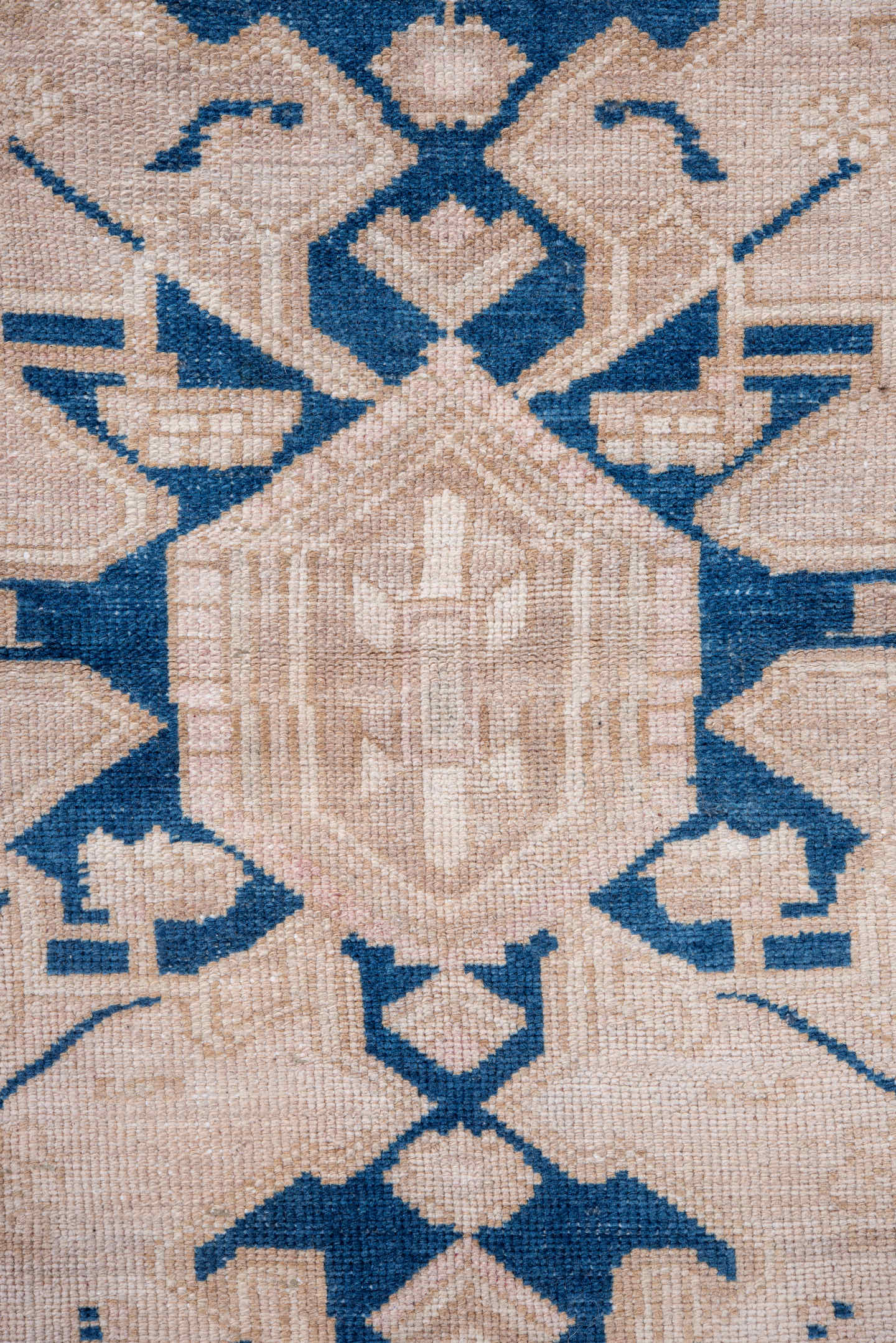 4' x 6' one-of-a-kind handmade vintage Hamadan small size rug. Color palette: ivory, beige, cobalt, taupe, blue, gray